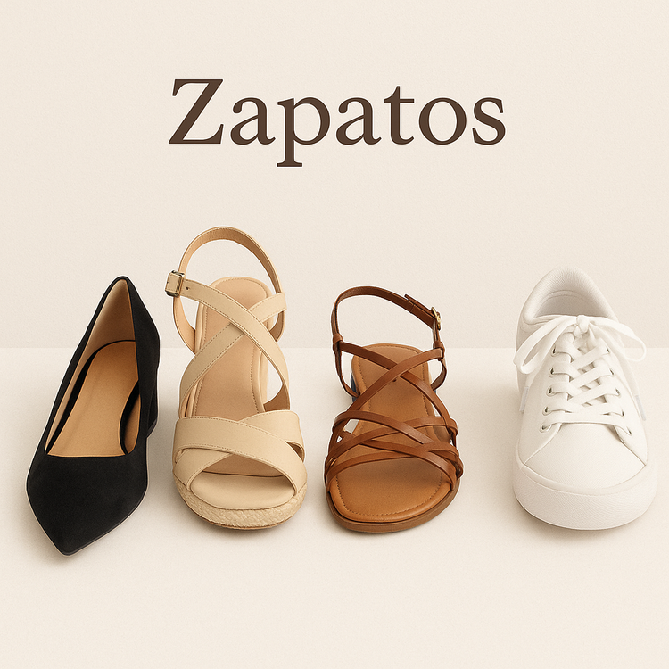 “Tacones negros de segunda mano Zara en Reusa by Duvatex” “Sandalias beige de segunda mano Stradivarius en Reusa by Duvatex” “Sneakers blancas de mujer segunda mano en Reusa by Duvatex” “Zapatos de fiesta mujer segunda mano en Reusa by Duvatex”