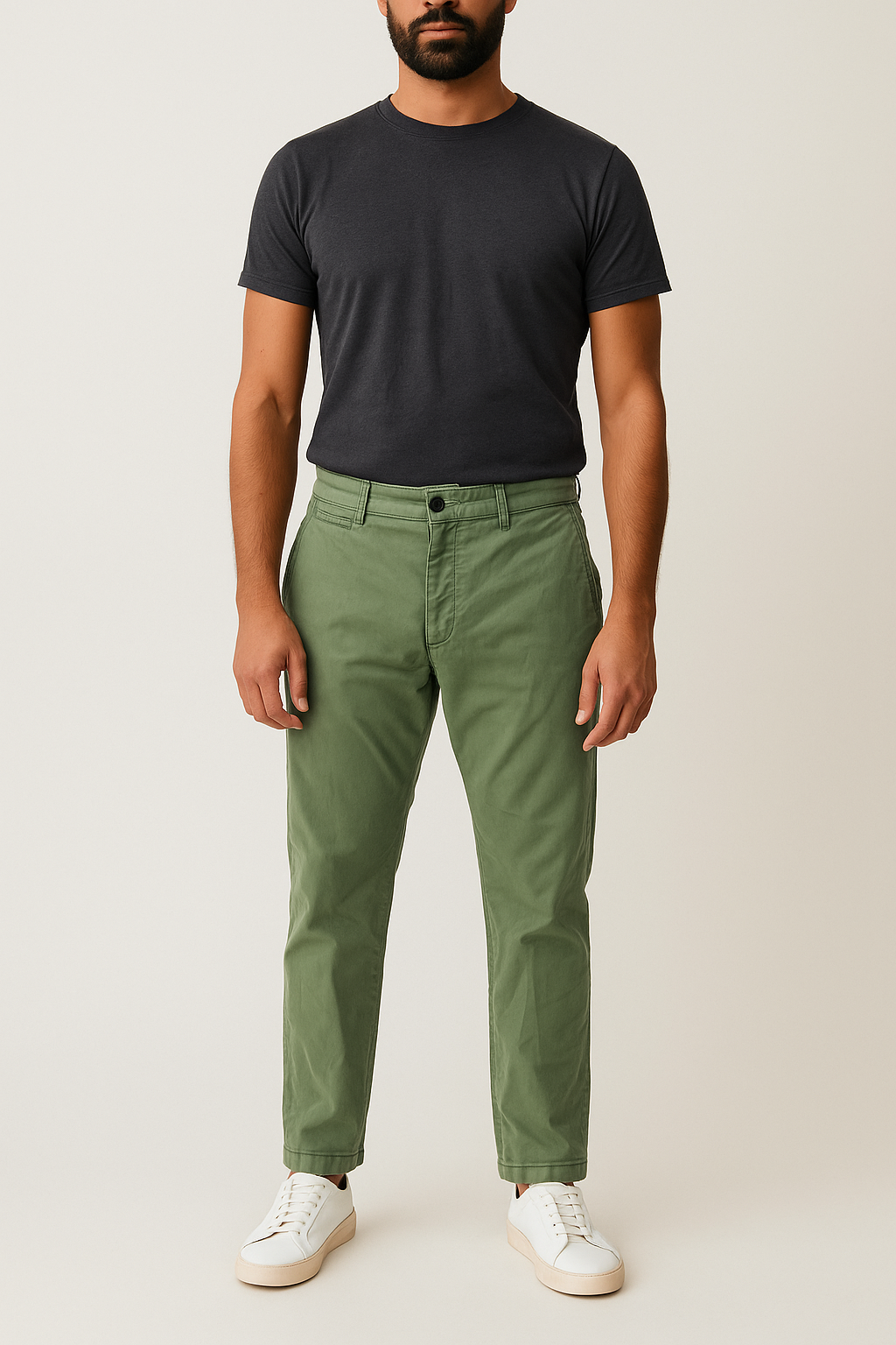 USADO – Pantalones chinos verde oliva Easy Wear by El Corte Inglés (Talla EUR 42)