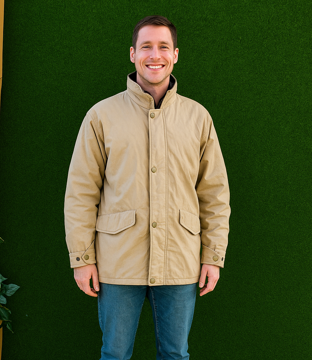 USADO – Chaqueta beige con forro polar GREEN COAST (Talla 48)