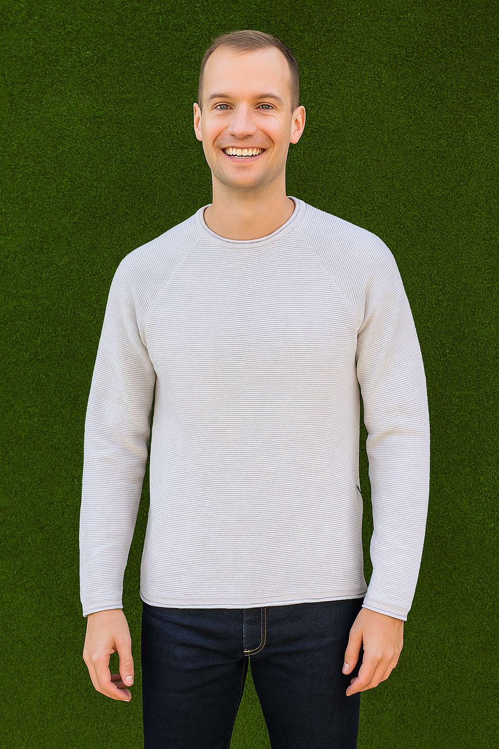 USADO – Jersey fino gris con cremallera lateral EASY WEAR (Talla S)