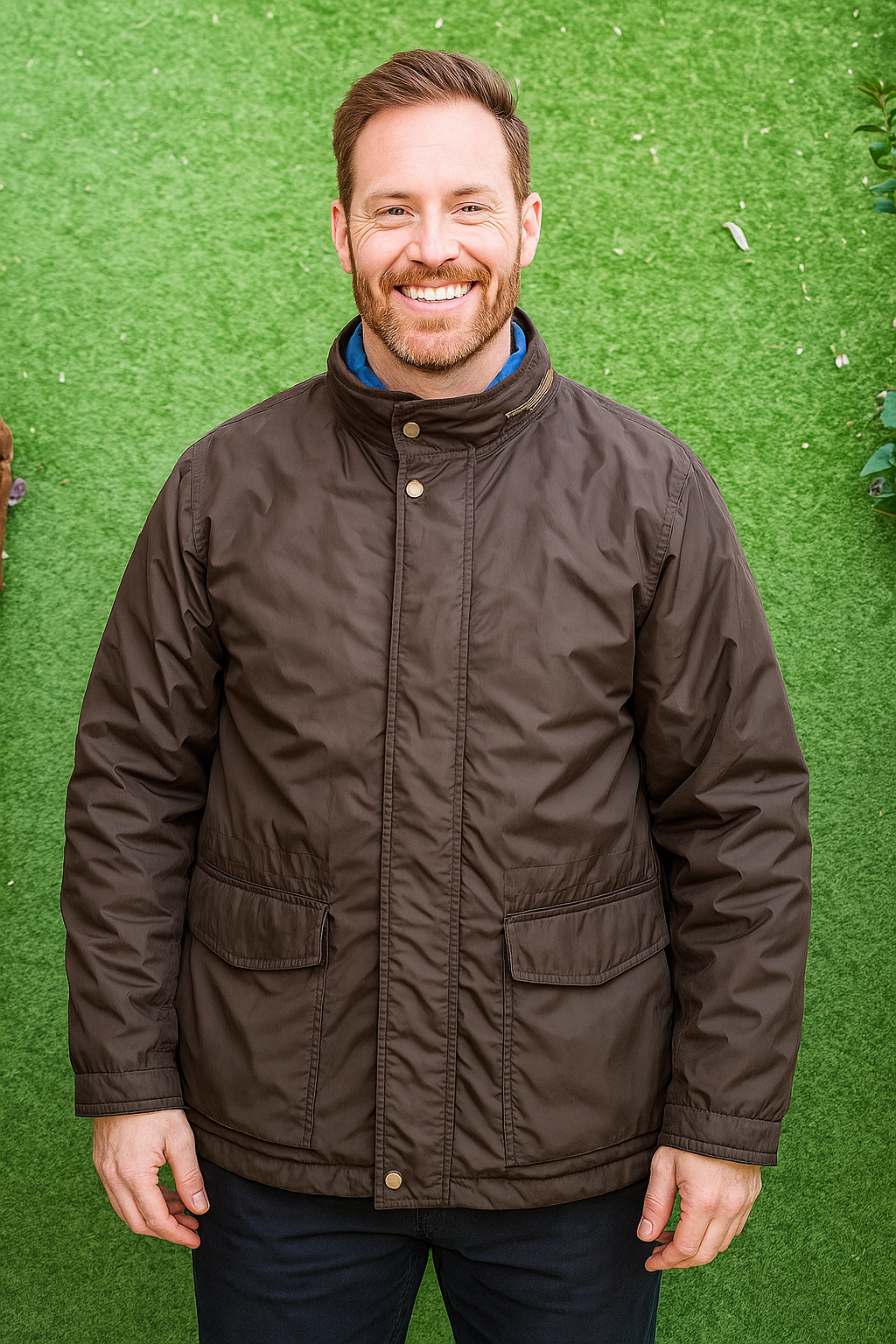 USADO – Chaqueta acolchada marrón estilo outdoor Macson (Talla 3XL)