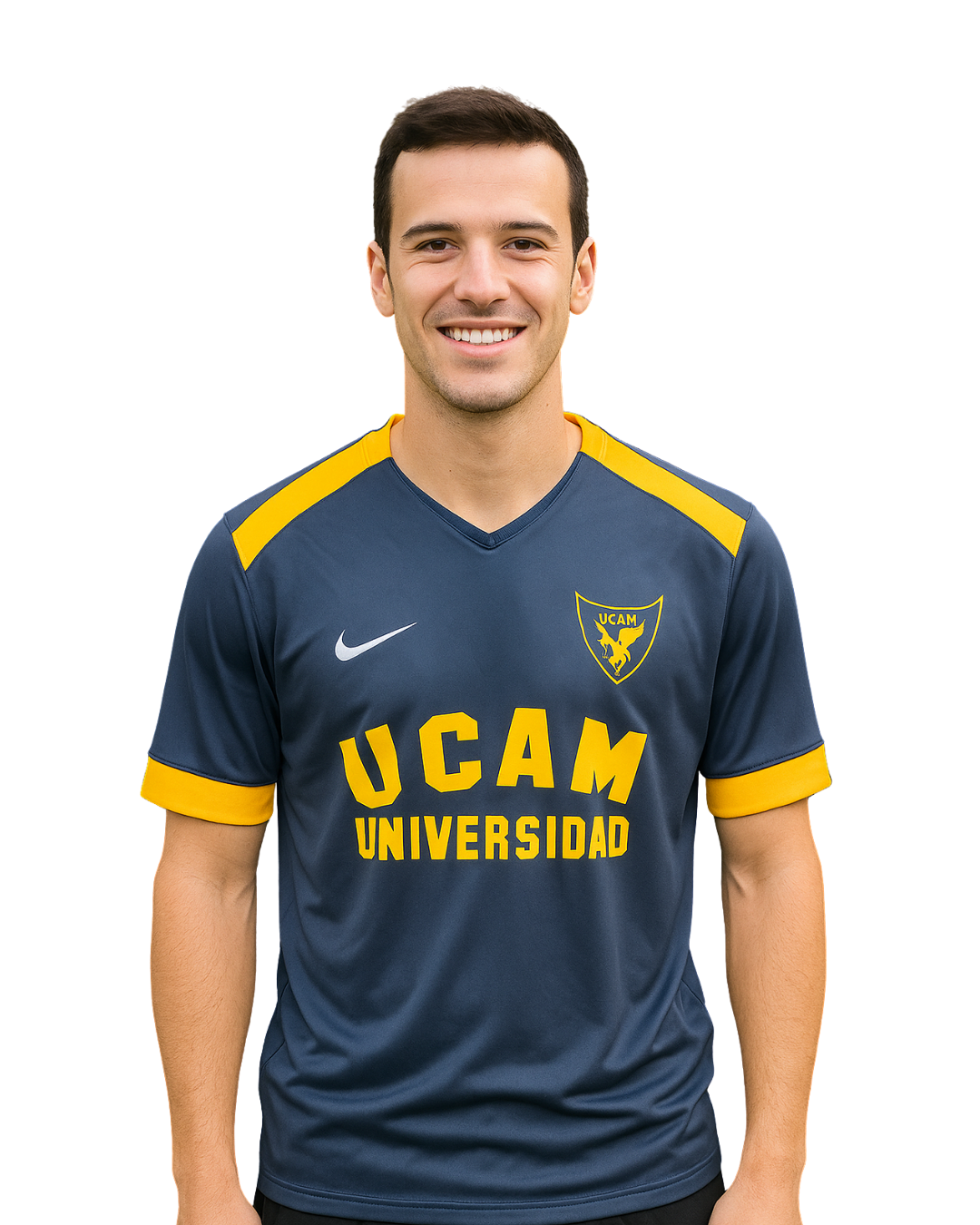 USADO – Camiseta deportiva azul marino UCAM Universidad Nike Dri-FIT (Talla S)