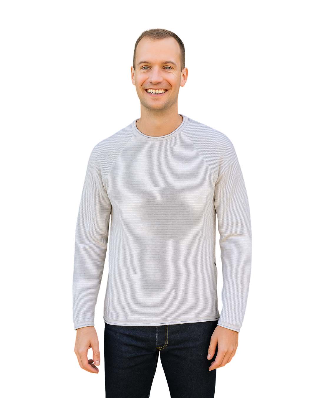 USADO – Jersey fino gris con cremallera lateral EASY WEAR (Talla S)