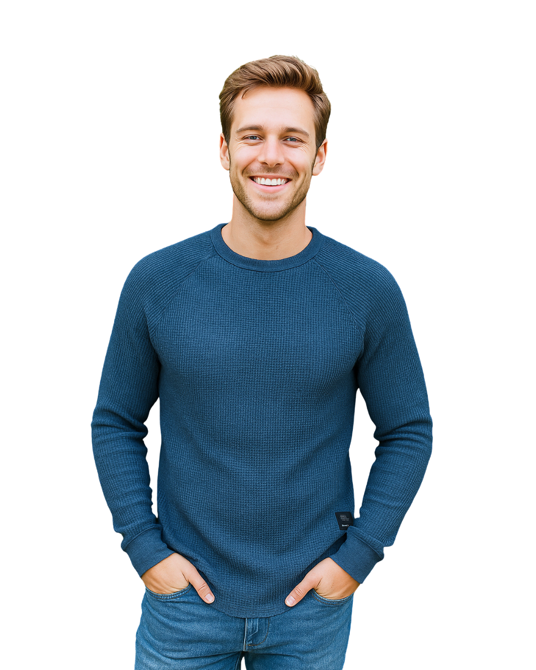 USADO – Camiseta térmica waffle azul marino PRIMARK (Talla XS)