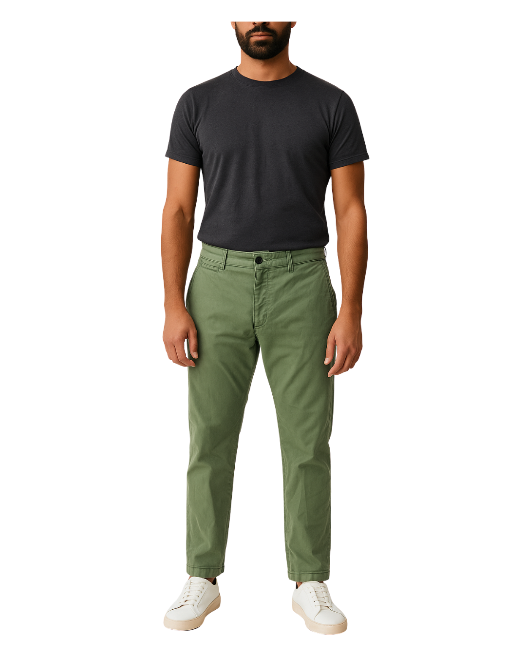 USADO – Pantalones chinos verde oliva Easy Wear by El Corte Inglés (Talla EUR 42)