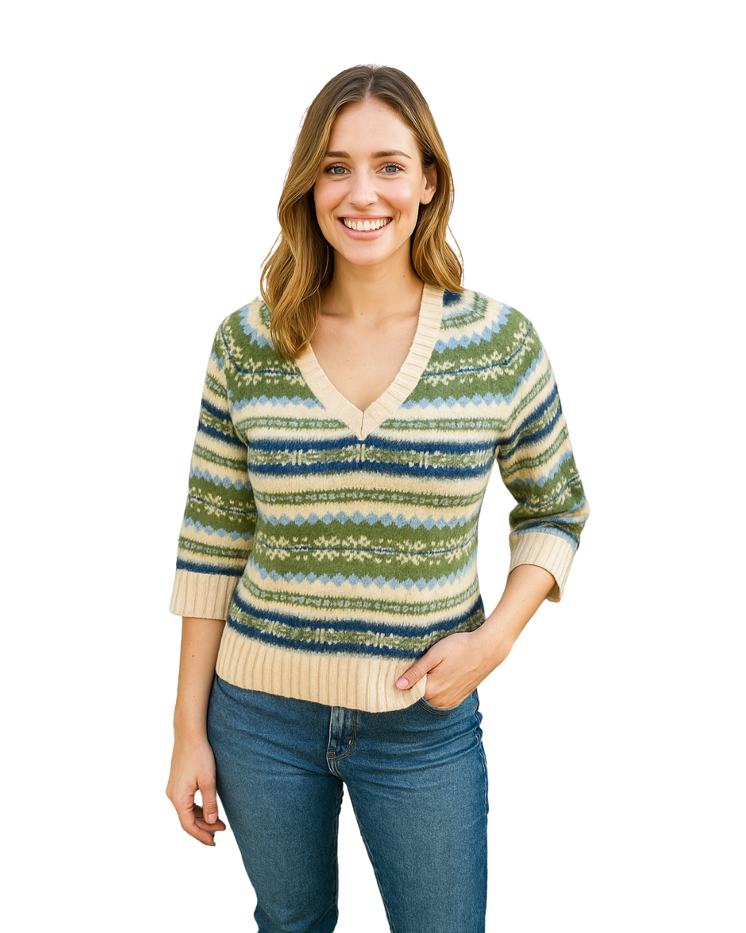 USADO – Jersey étnico escote pico GAP (Talla M)