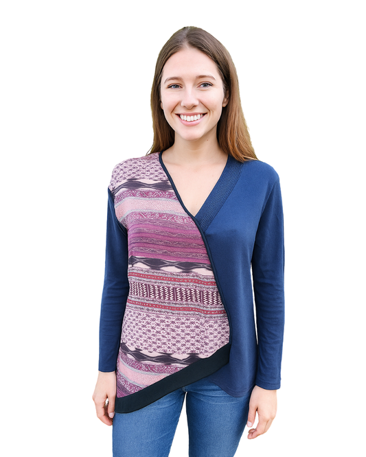 D'OCCASION - Pull patchwork multicolore Zara (Taille S)
