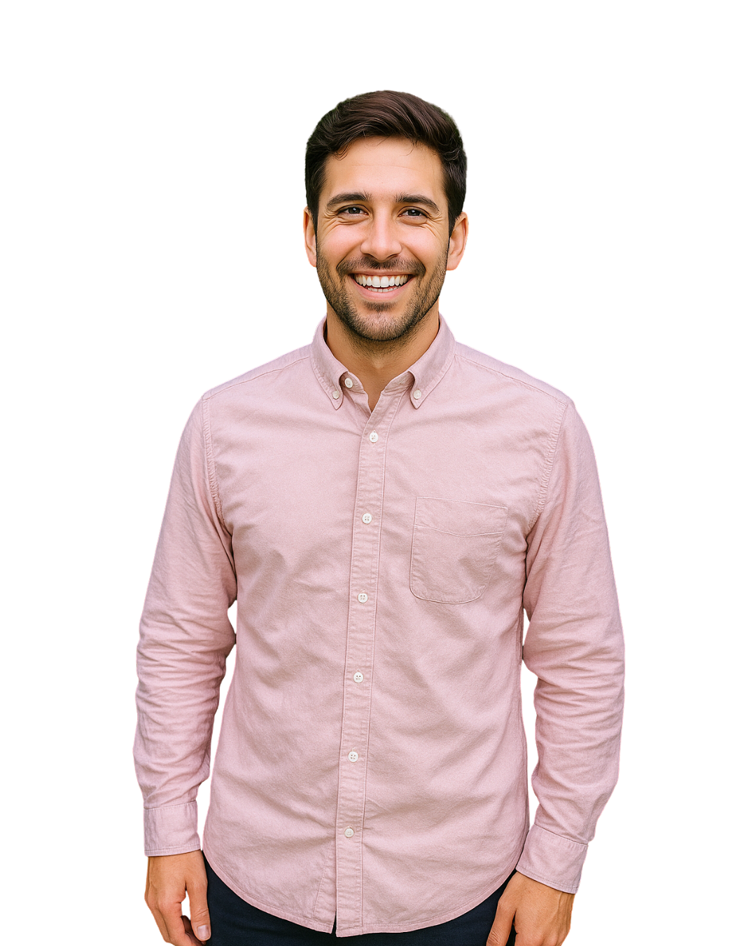 USADO – Camisa rosa lisa LEFTIESMAN Slim Fit (Talla EUR S)