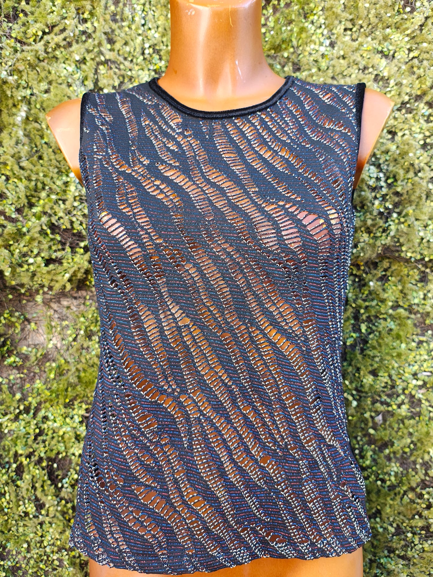USADO - Top negro semitransparente de Zara W&B (Talla M)
