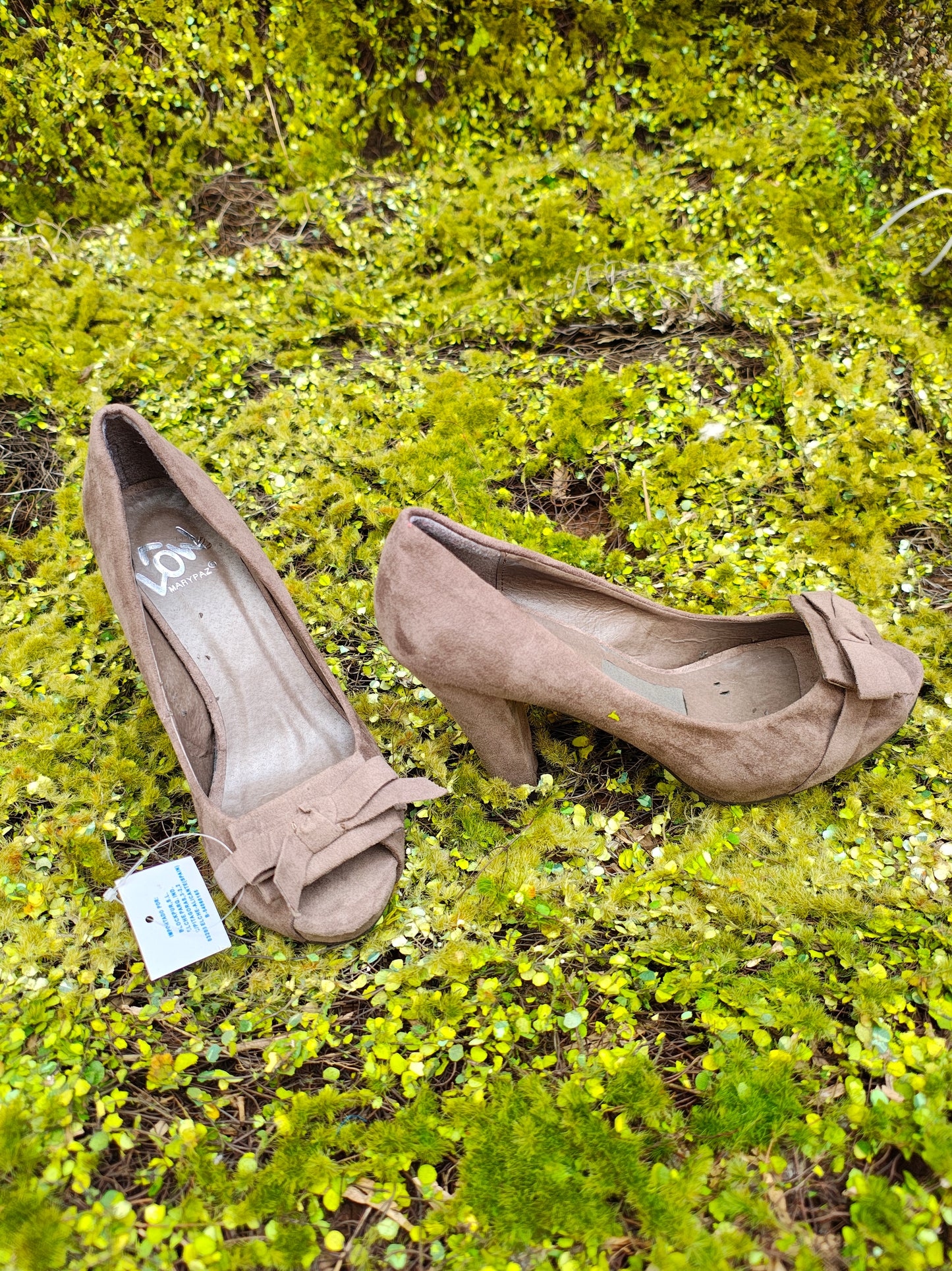 NUEVO - Zapatos de tacón destalonados Marypaz con lazo (Talla 36)