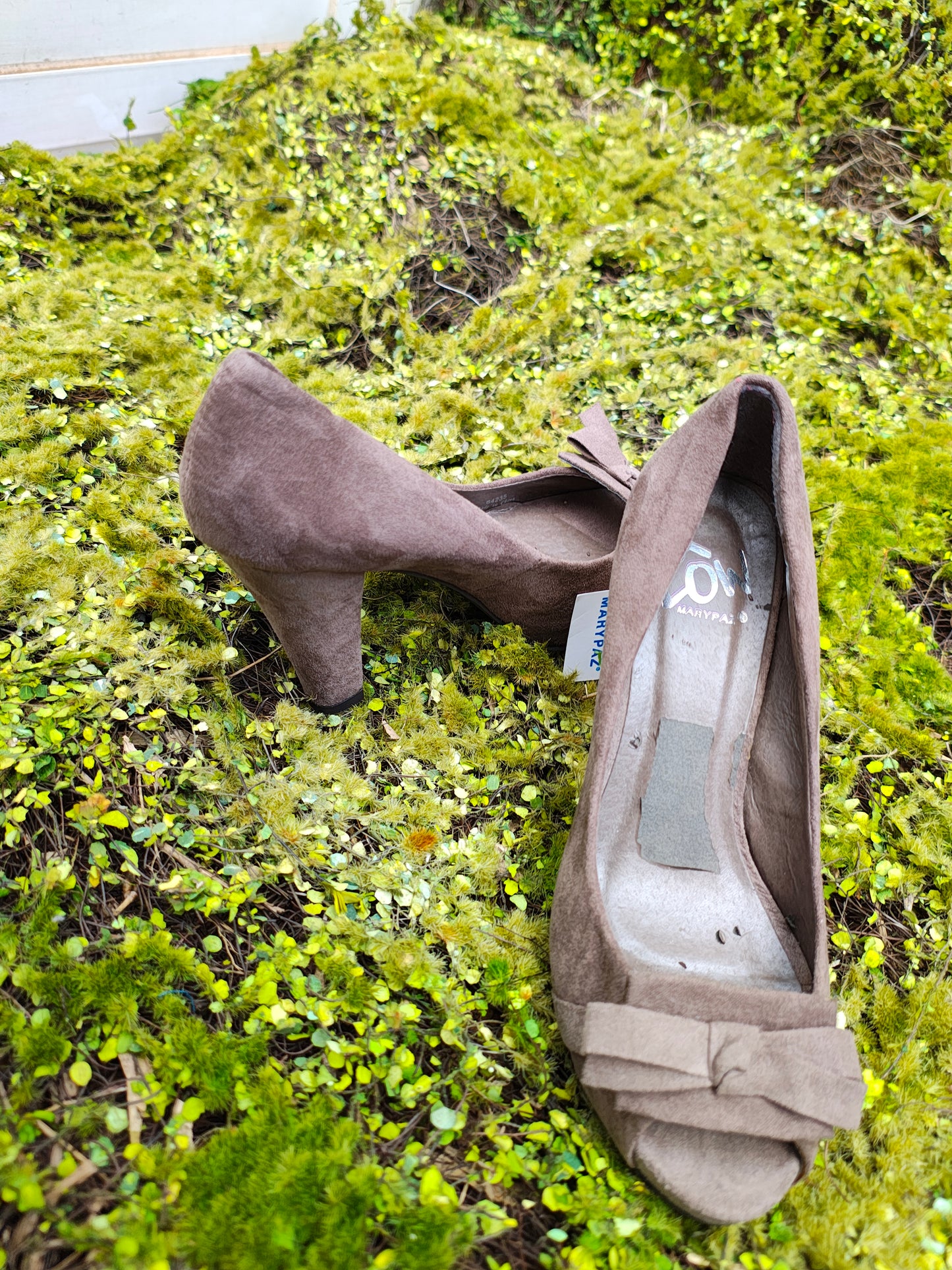 NUEVO - Zapatos de tacón destalonados Marypaz con lazo (Talla 36)