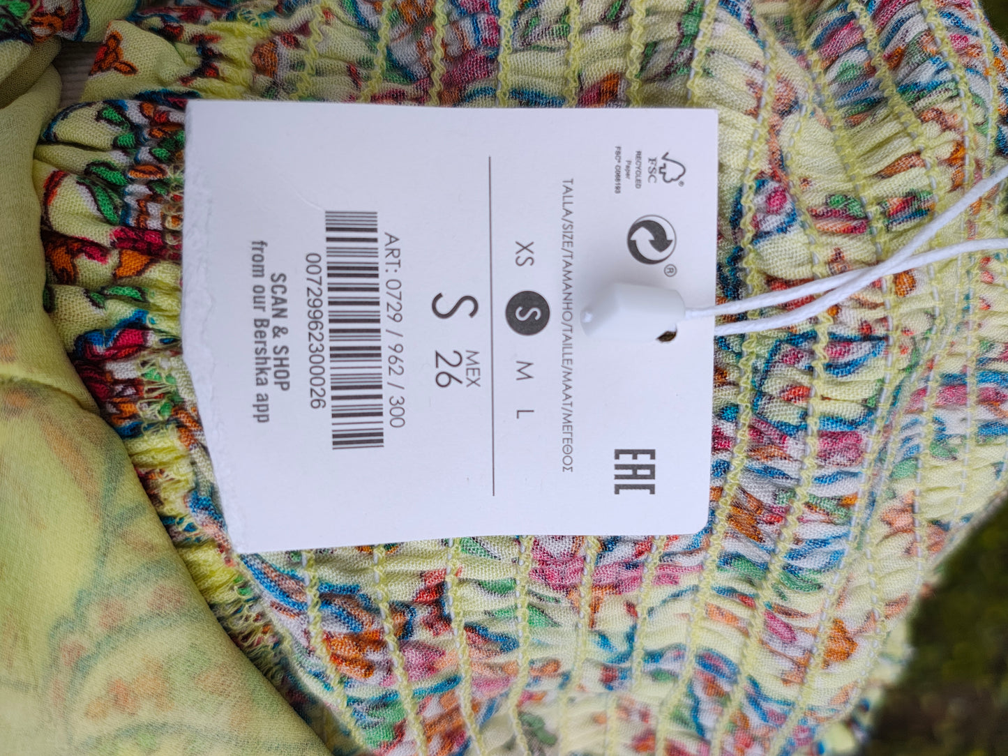 NUEVO - Top de escote anudado estampado paisley Bershka (Talla S)