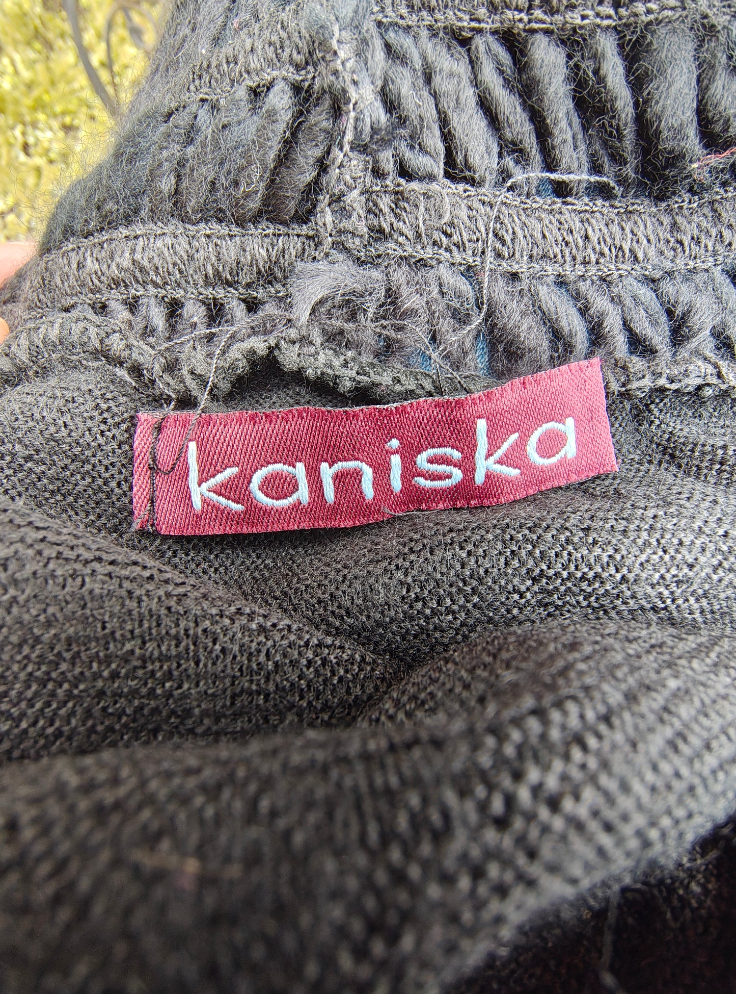 D'OCCASION â Robe en tricot noir Kaniska (Taille unique)