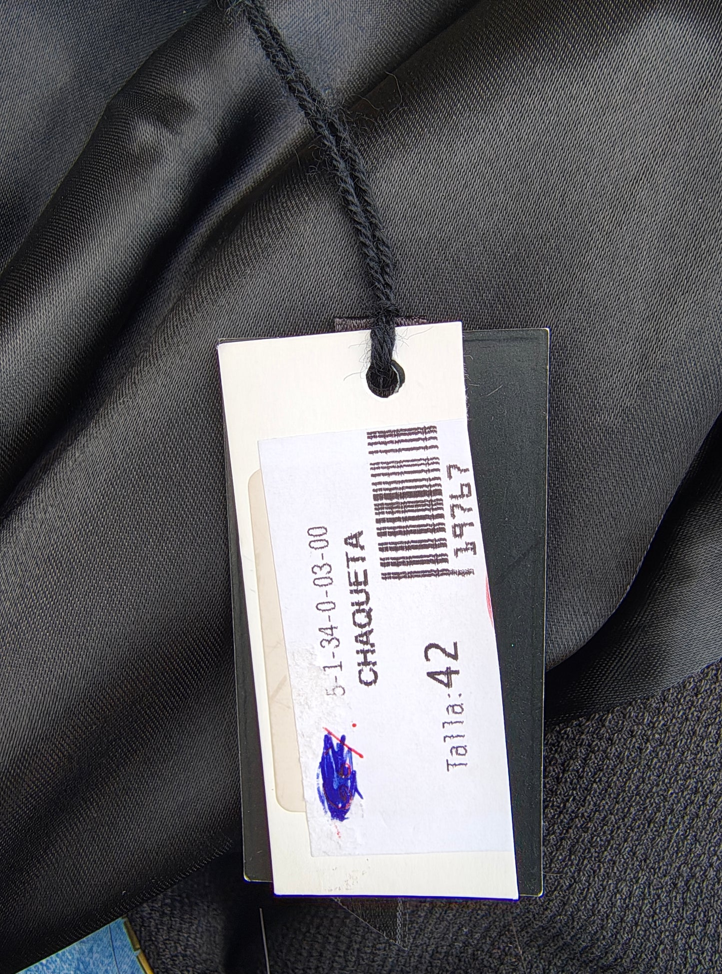 NOUVEAU - Veste en coton noir AXARA Paris avec détail strass sur le devant (Taille 42)