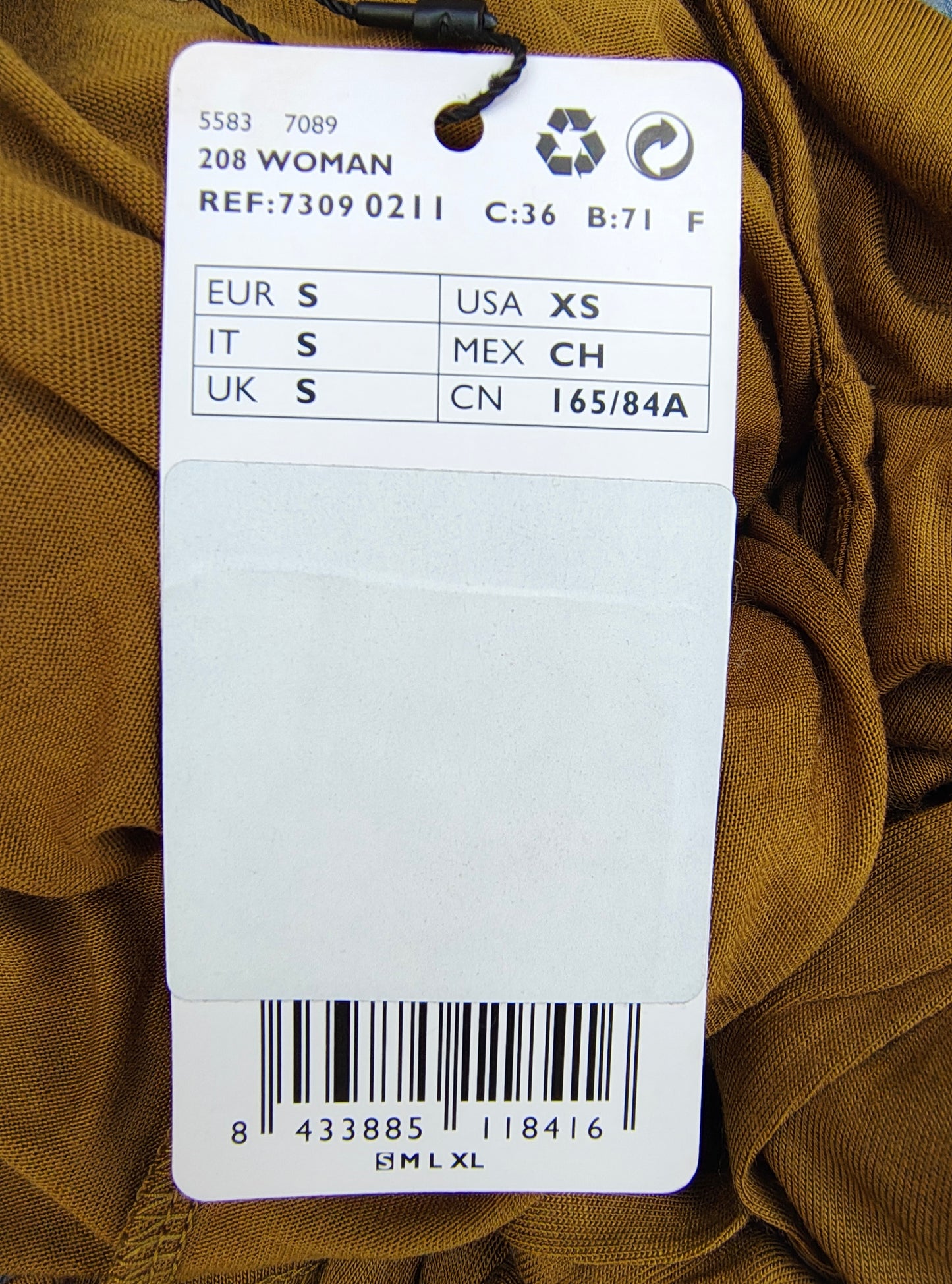 NOUVEAU - Robe décontractée marron à nœud sur le devant Mango (taille S)