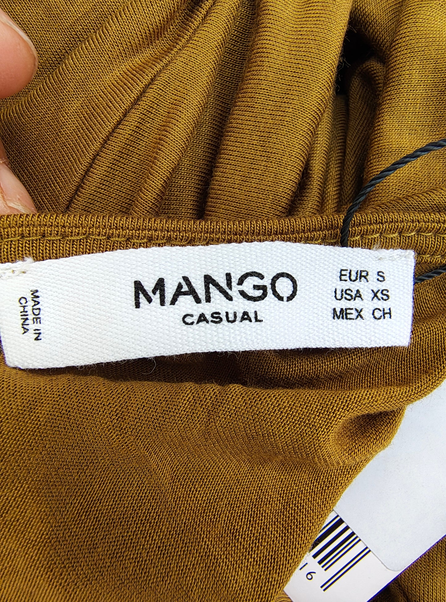 NOUVEAU - Robe décontractée marron à nœud sur le devant Mango (taille S)