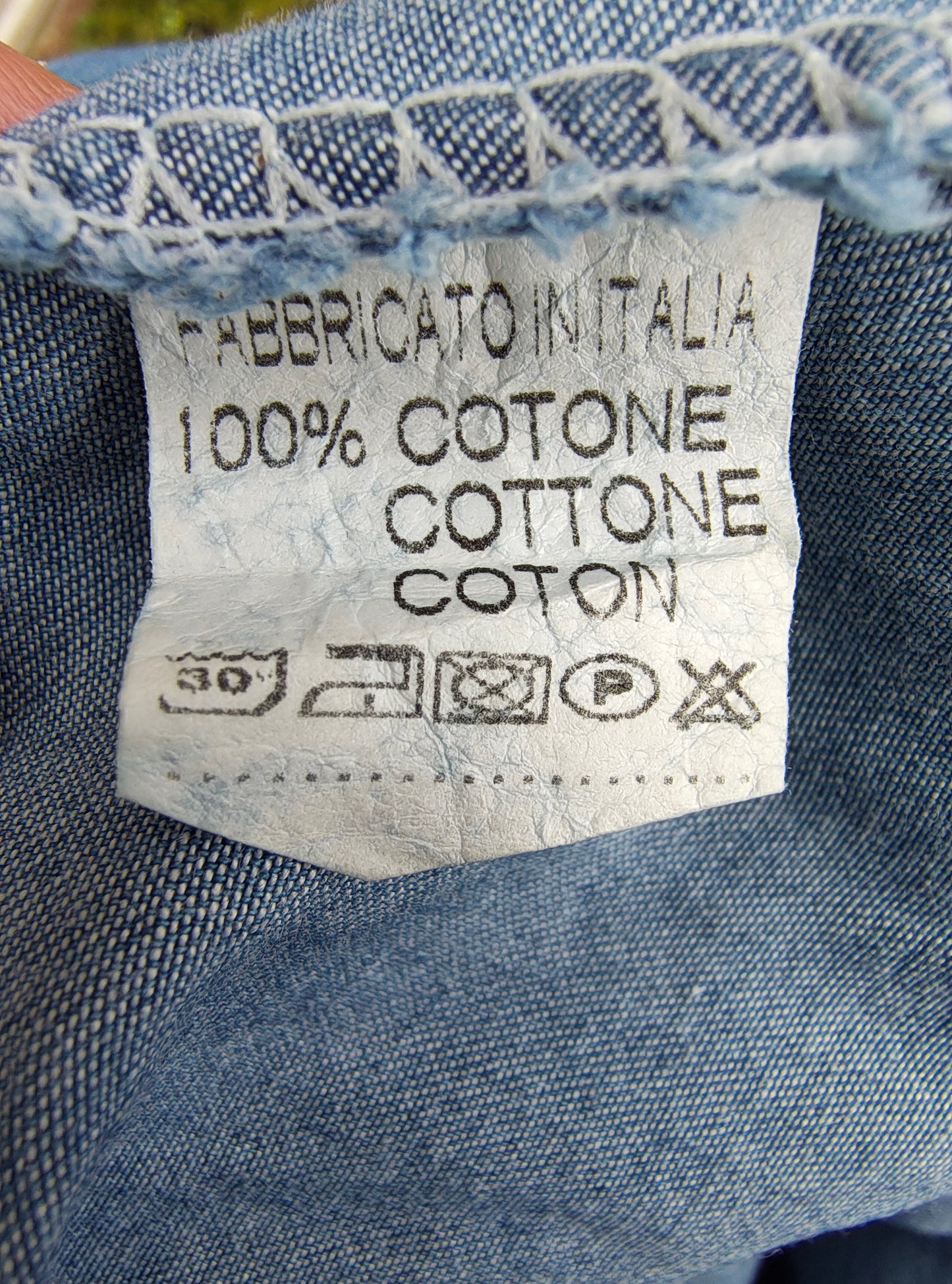 D'OCCASION - Robe en jean à volants - Sans marque (Taille M)