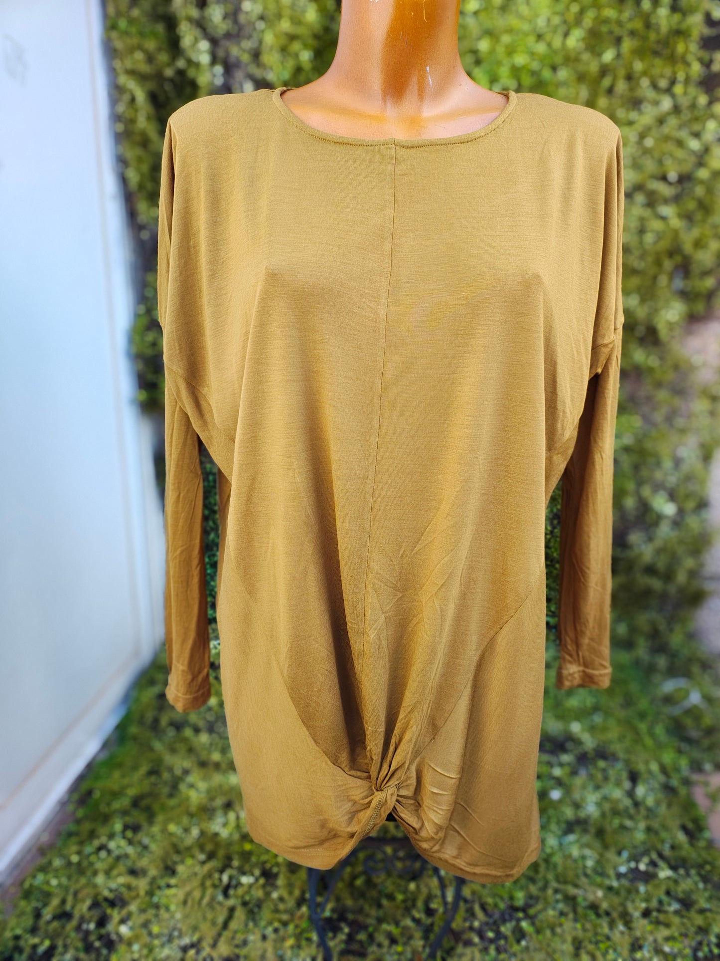 NOUVEAU - Robe décontractée marron à nœud sur le devant Mango (taille S)