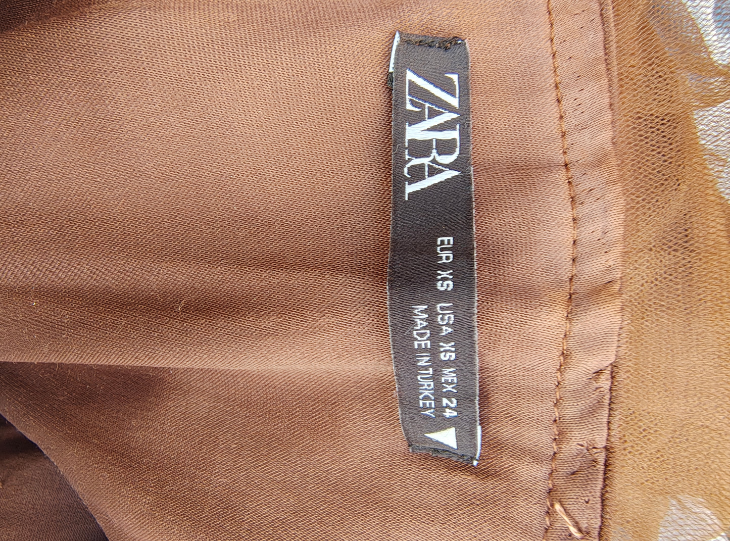 USADO - Corset marrón chocolate con varillas Zara (Talla XS)