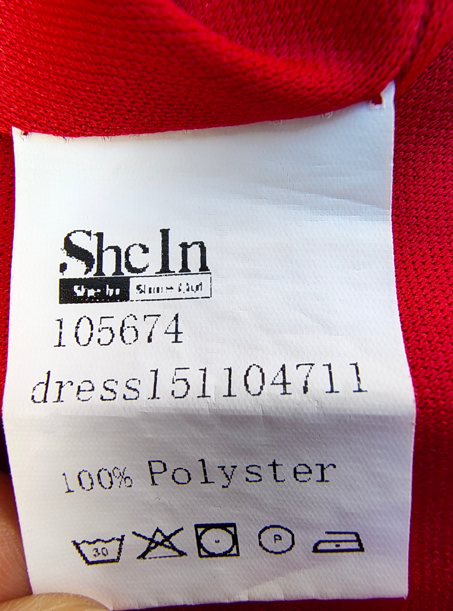 D'OCCASION - Robe jupe à paillettes rouge sans manches avec fermeture éclair SheIn (Taille S)