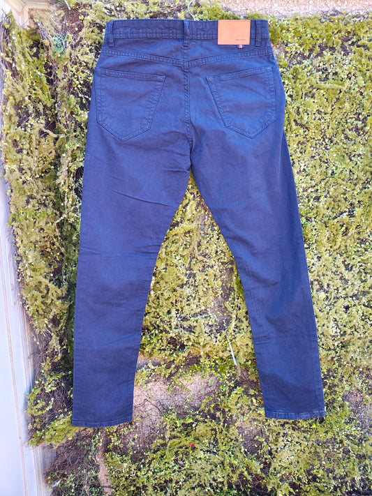 D'OCCASION – Pantalon chino slim bleu marine Zara Man (Taille EUR 36 / USA 29 / MEX 29)