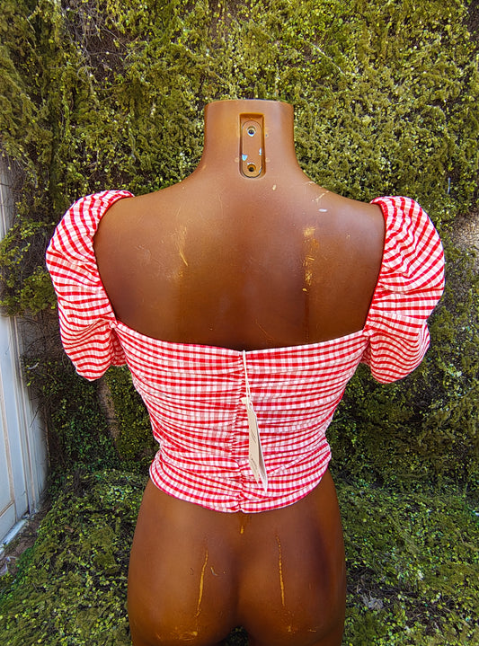 NOUVEAU - Haut vichy rouge MNG (Taille XXS)