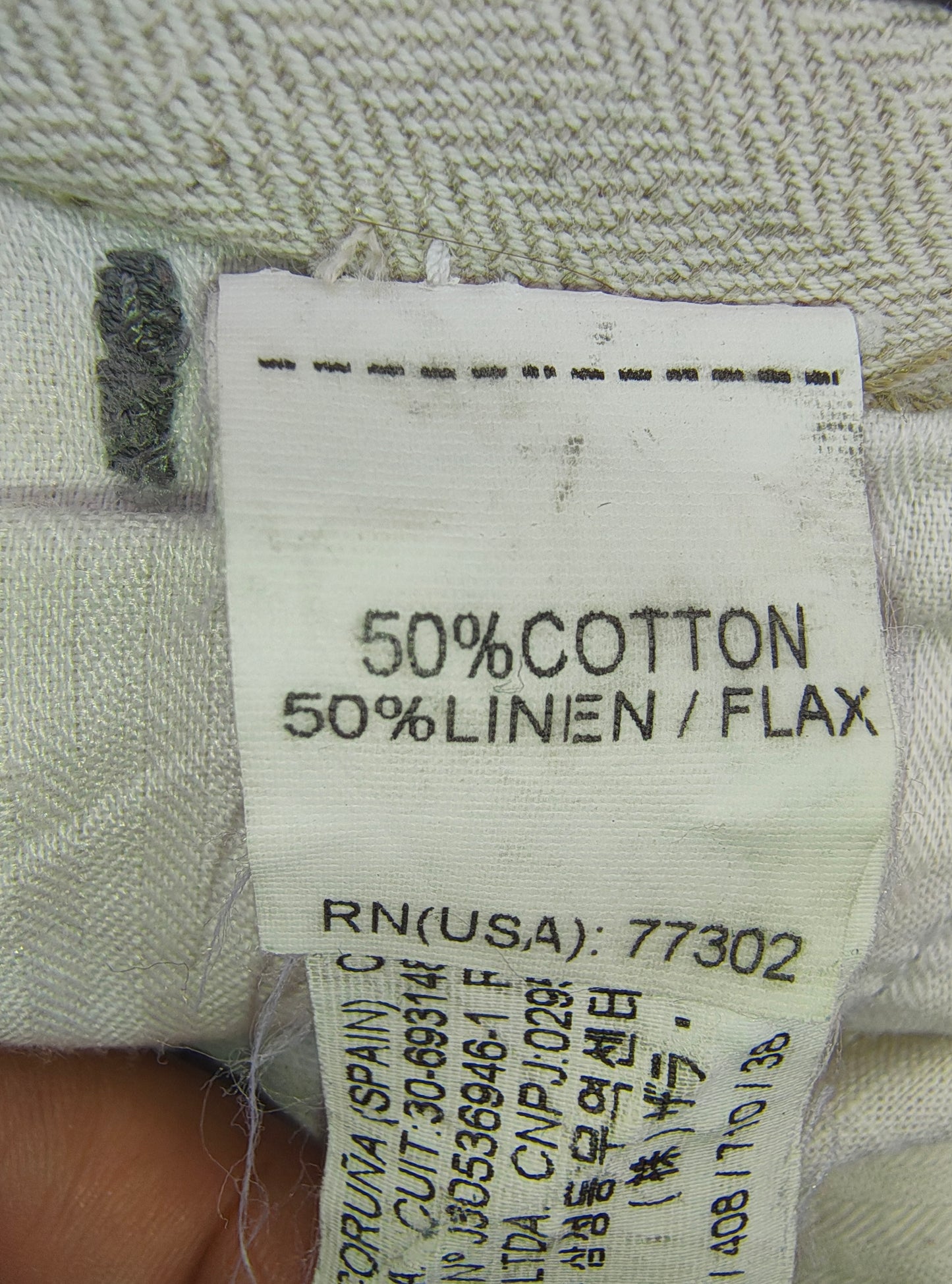 D'OCCASION – Bermuda à carreaux beige et moutarde ZARA MAN (Taille 38 EUR / environ M)