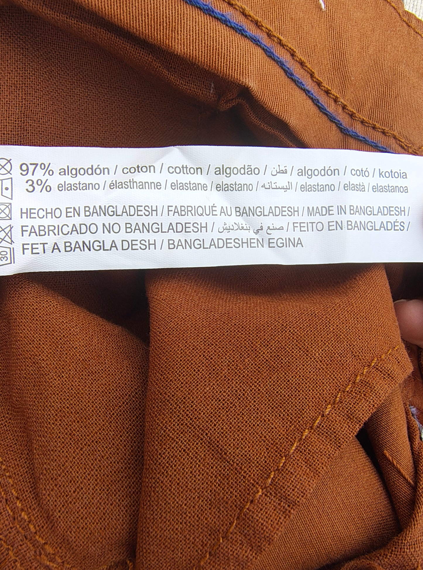 USADO – Pantalones chinos color teja LEFTIESMAN (Talla EUR 38)