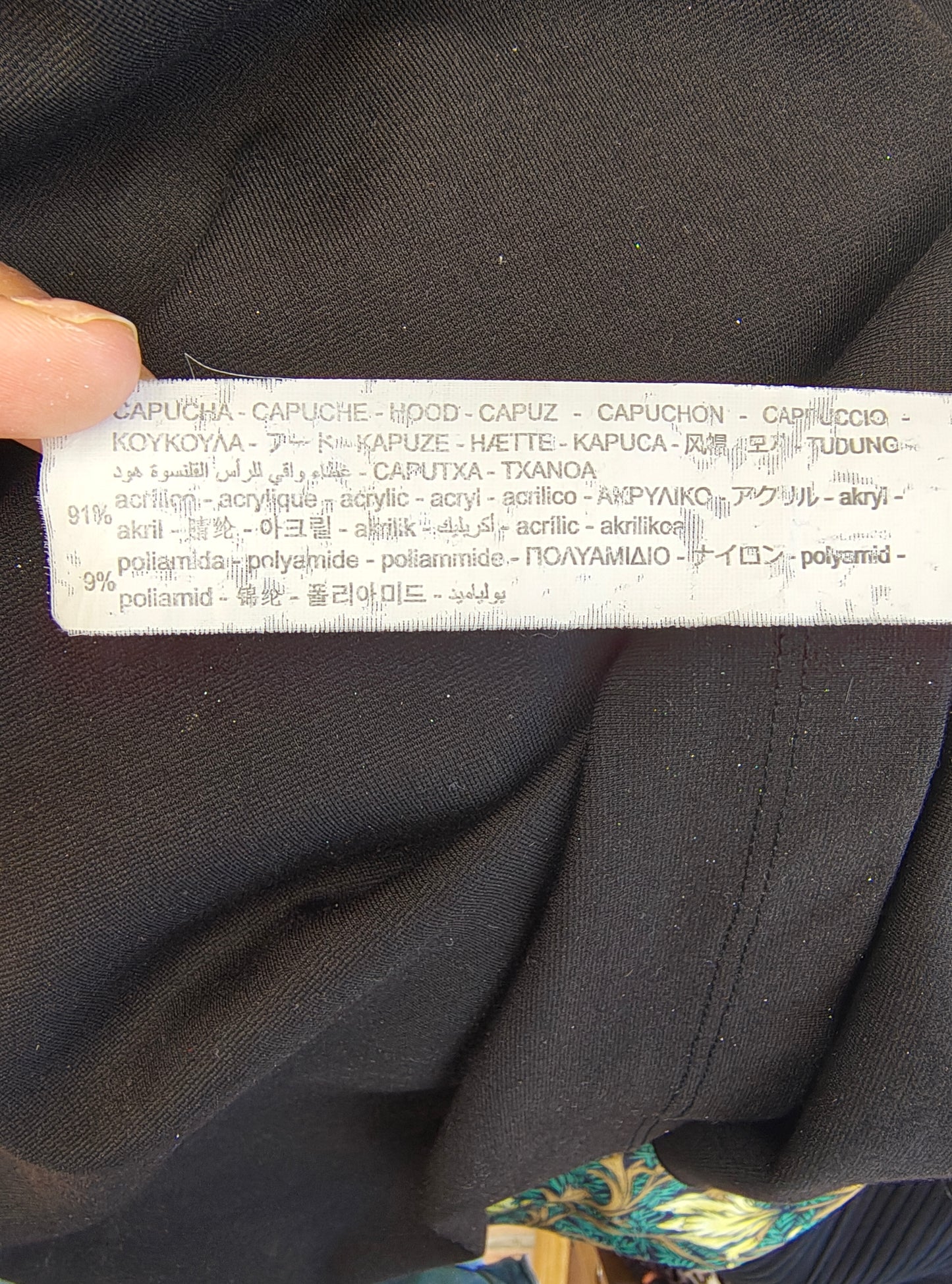 D'OCCASION – Robe midi noire sans manches à col montant gris ZARA (taille S)