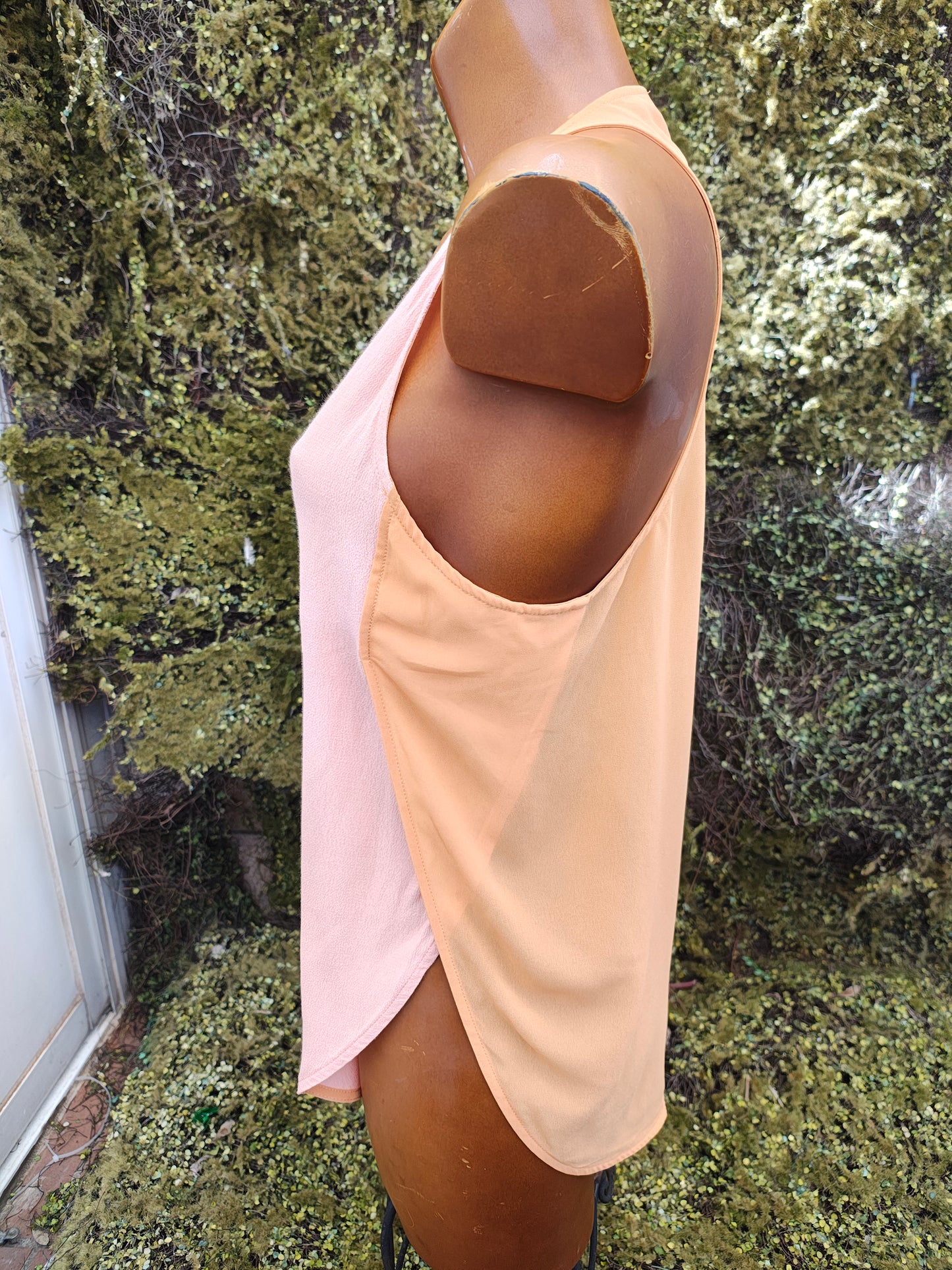 D'OCCASION – Haut bicolore rose clair et moutarde ZARA Collection W&B (Taille EUR M)