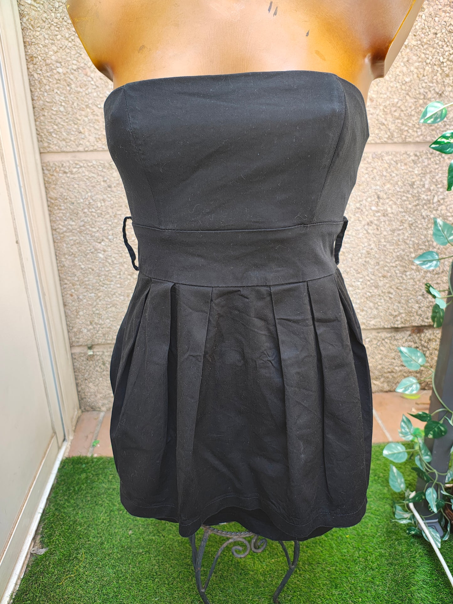 D'OCCASION - Robe bustier noire (Taille T1/S)