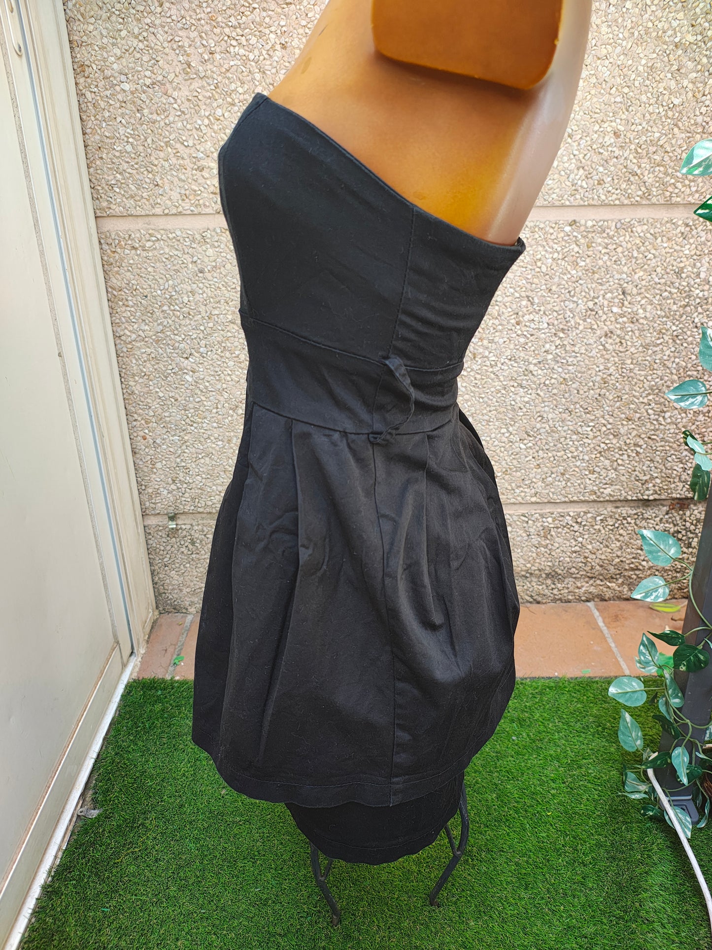 D'OCCASION - Robe bustier noire (Taille T1/S)
