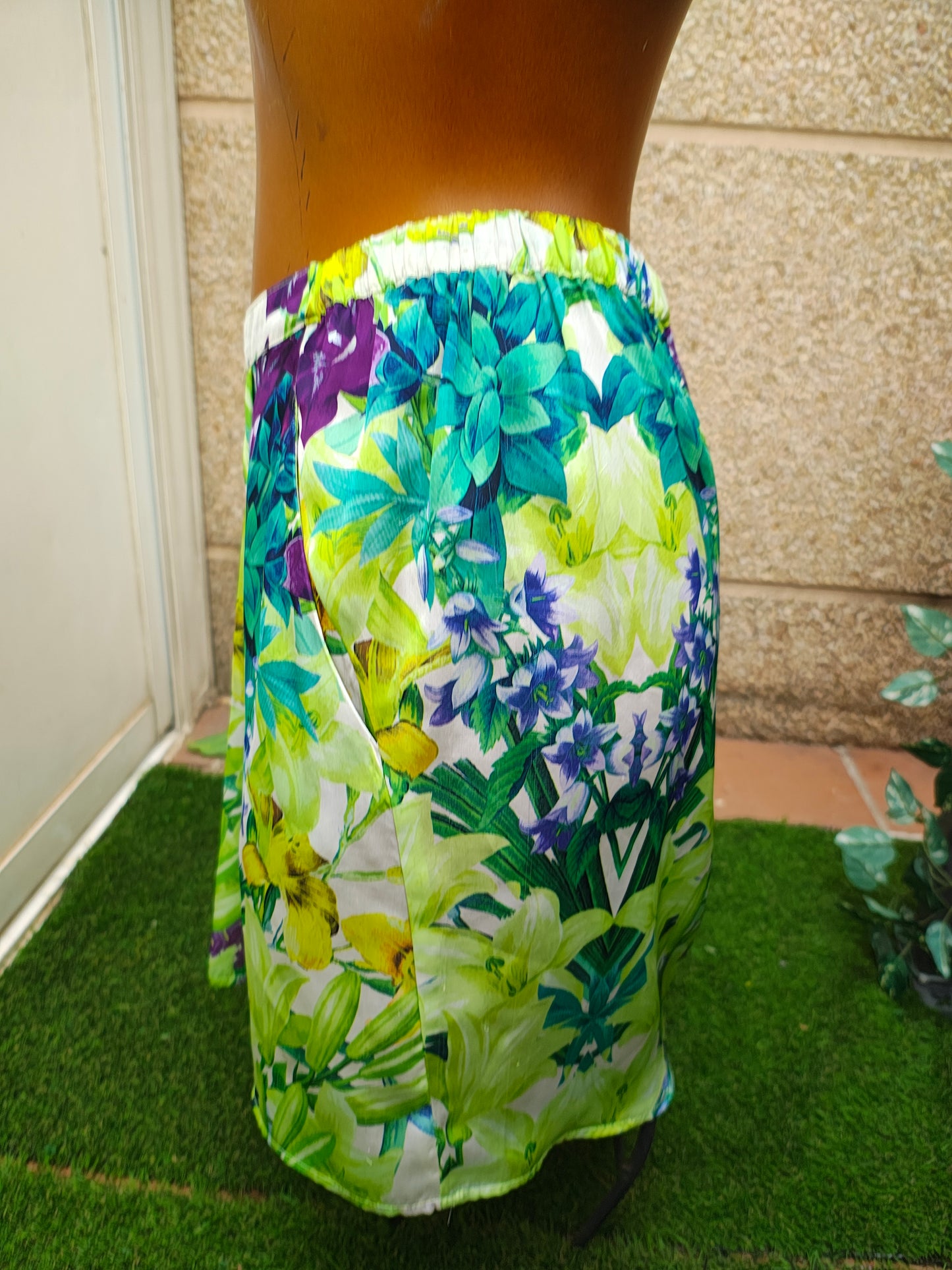 D'OCCASION – COLLECTION MNG Jupe tropicale multicolore (Taille L)
