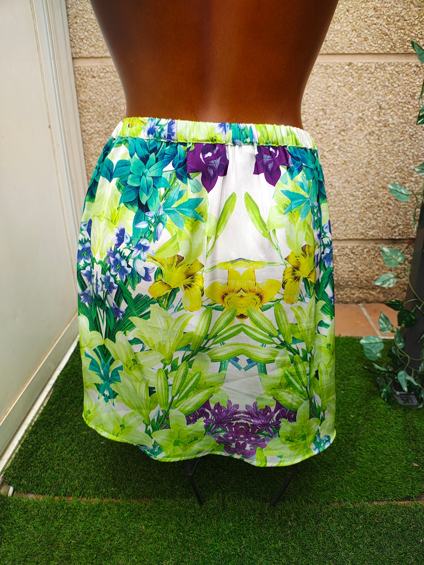 D'OCCASION – COLLECTION MNG Jupe tropicale multicolore (Taille L)