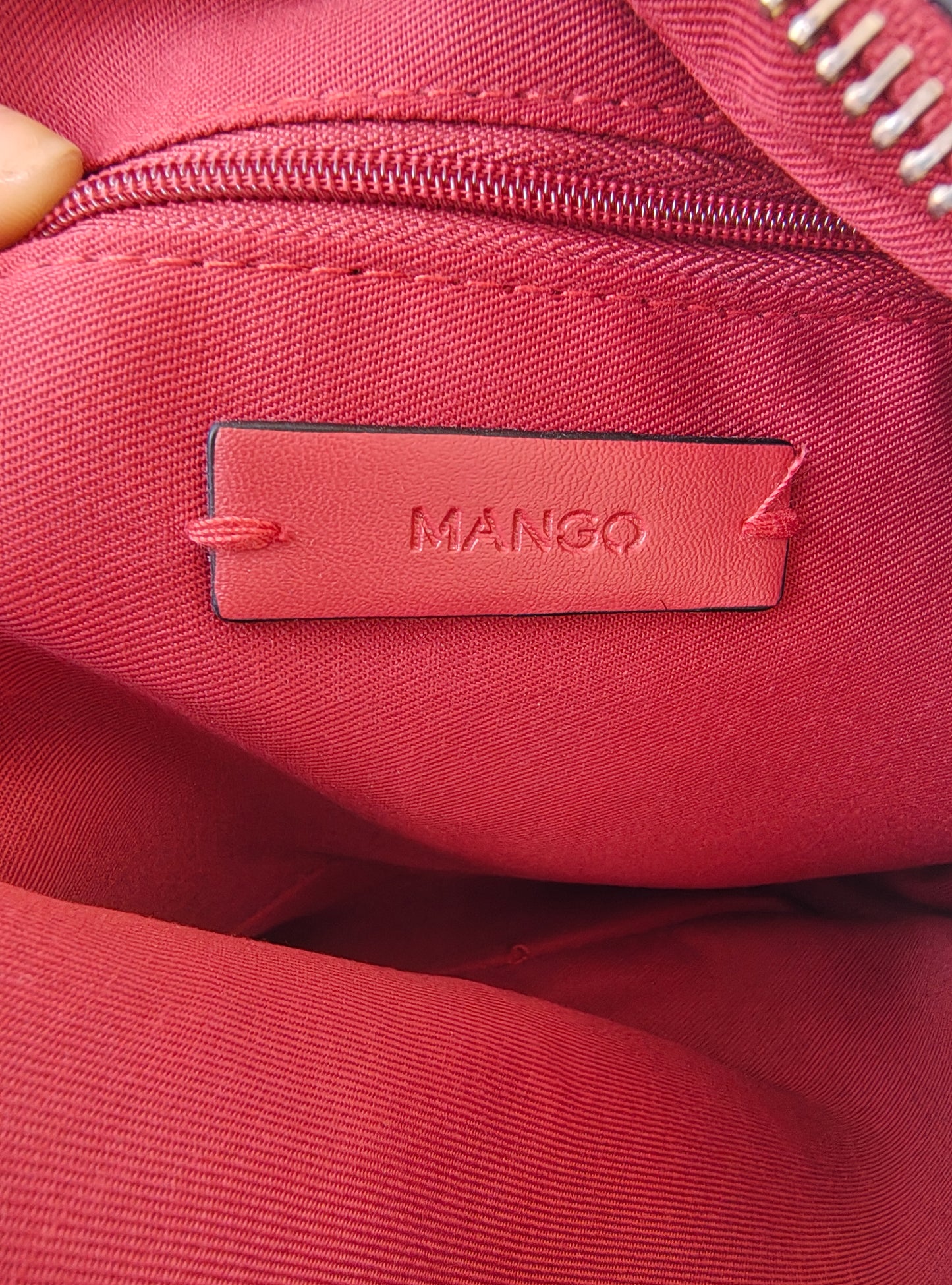 D'OCCASION – Sac bandoulière patchwork rose à imprimé serpent MANGO