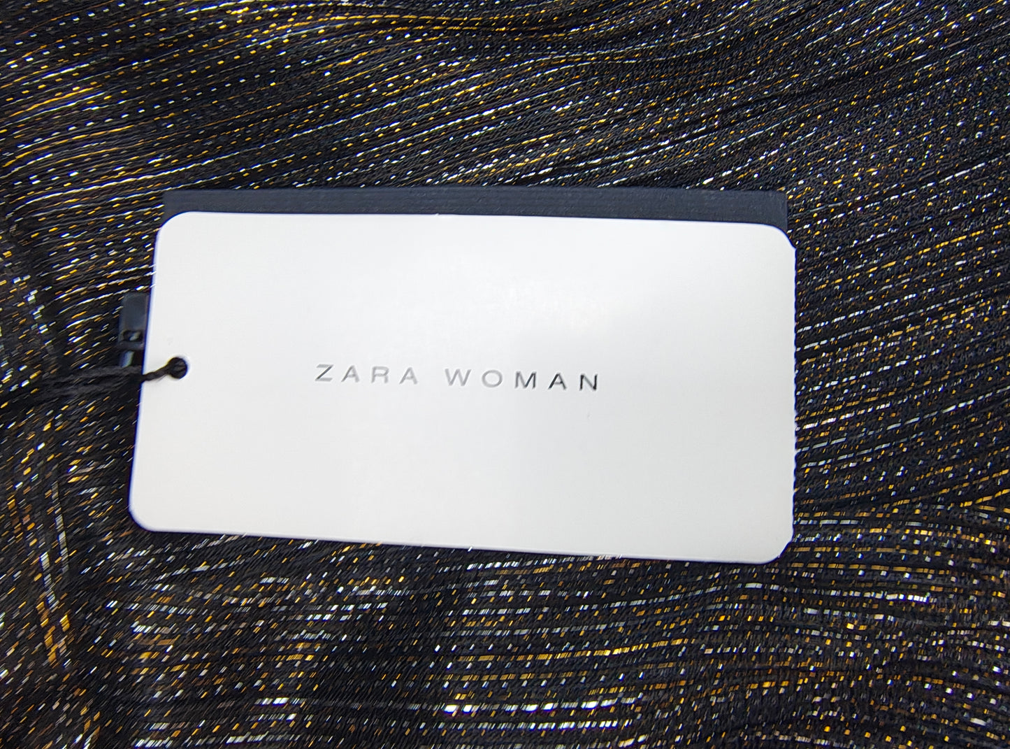 NOUVEAU – Pantalon de soirée plissé métallisé ZARA WOMAN (Taille S)