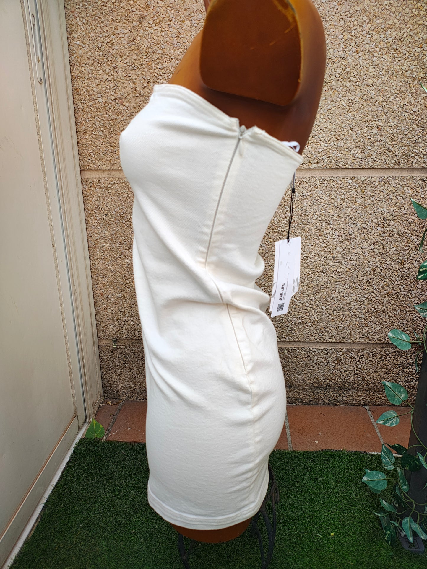 NOUVEAU – Robe bustier blanche Zara Join Life (Taille S)