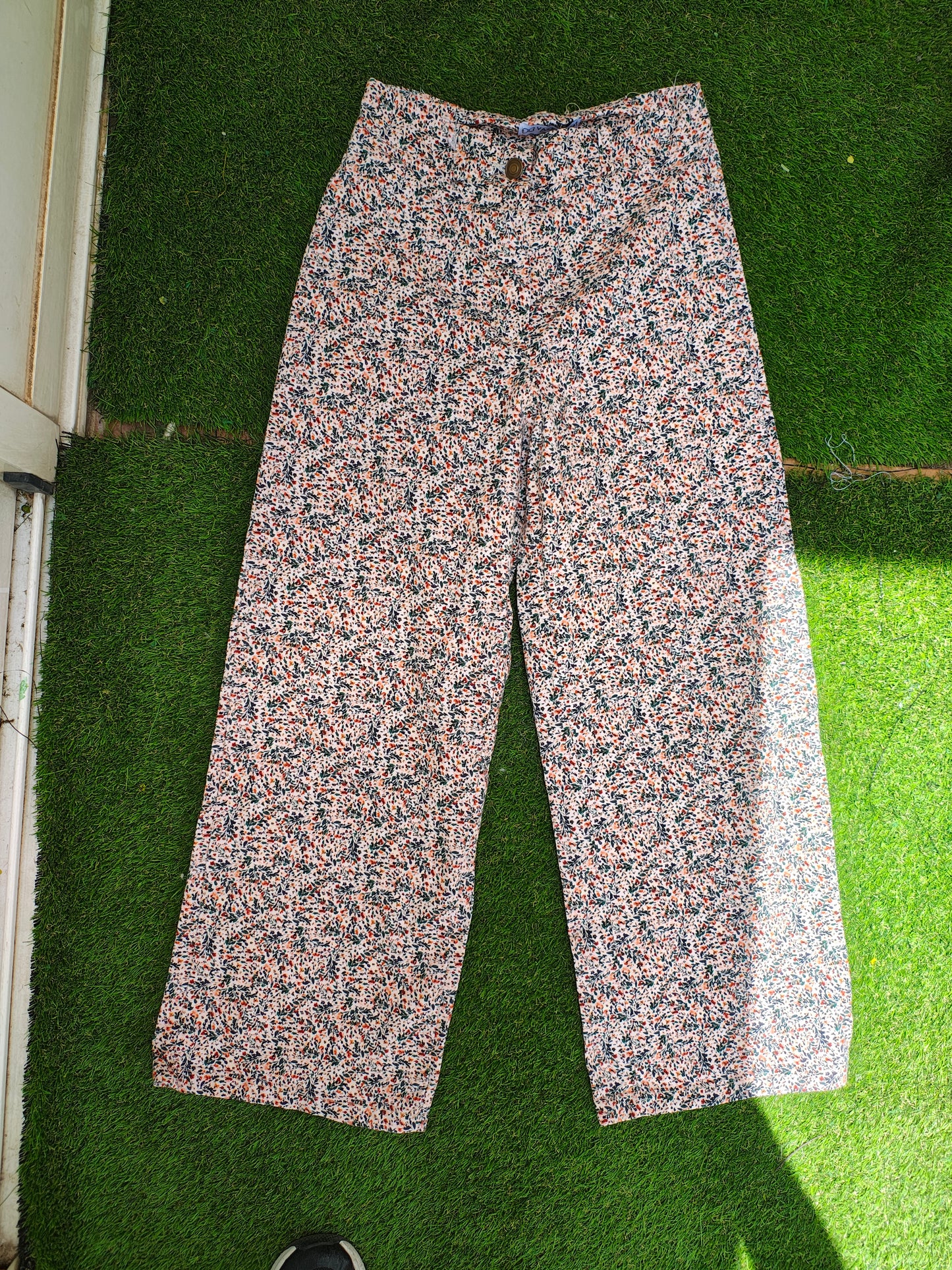 D'OCCASION – Pantalon droit à imprimé floral VALENTINA (Tall XS)