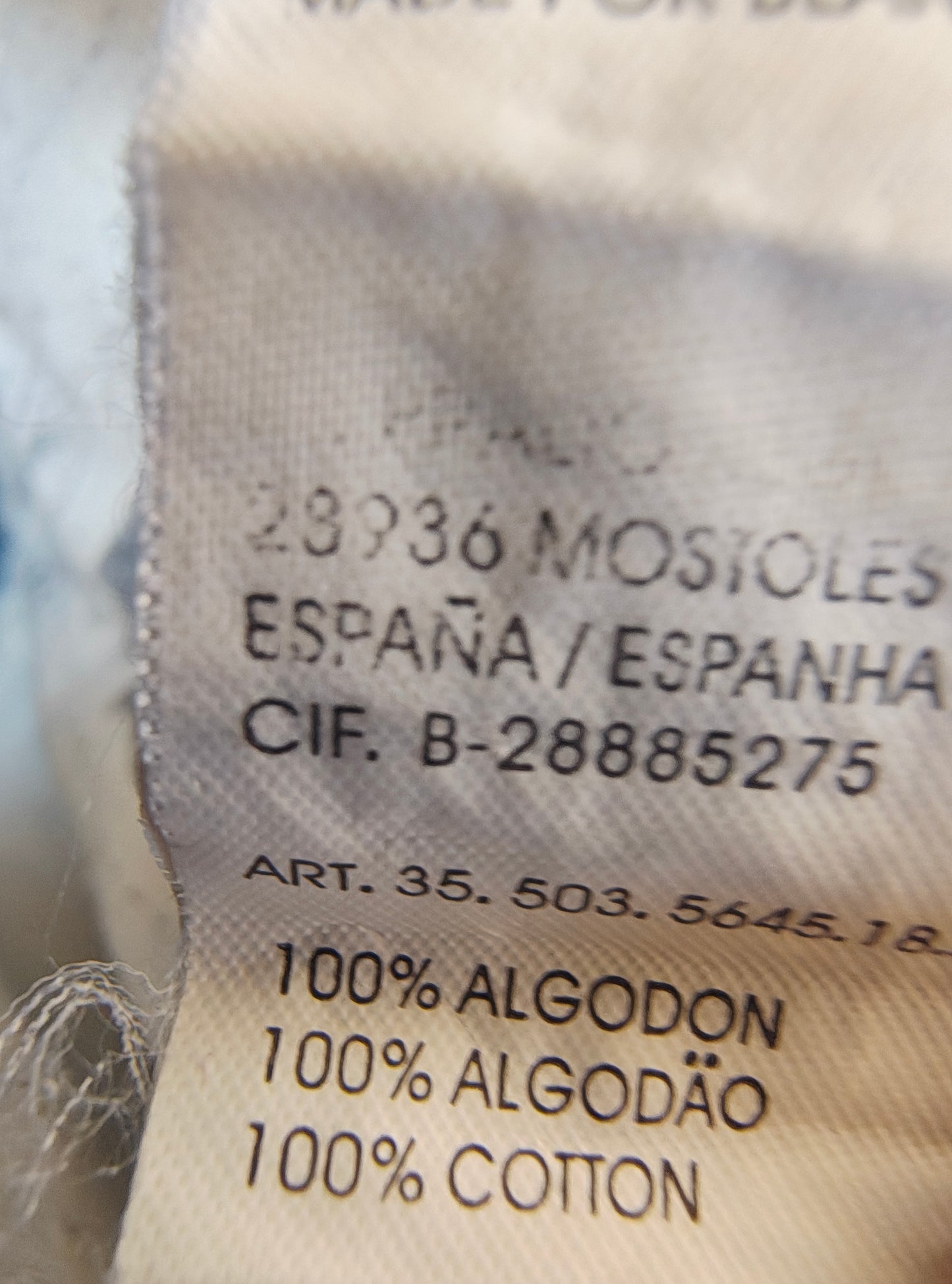 USADO – Falda vaquera azul con parches bordados “MISS PRIVATE” (100% algodón)