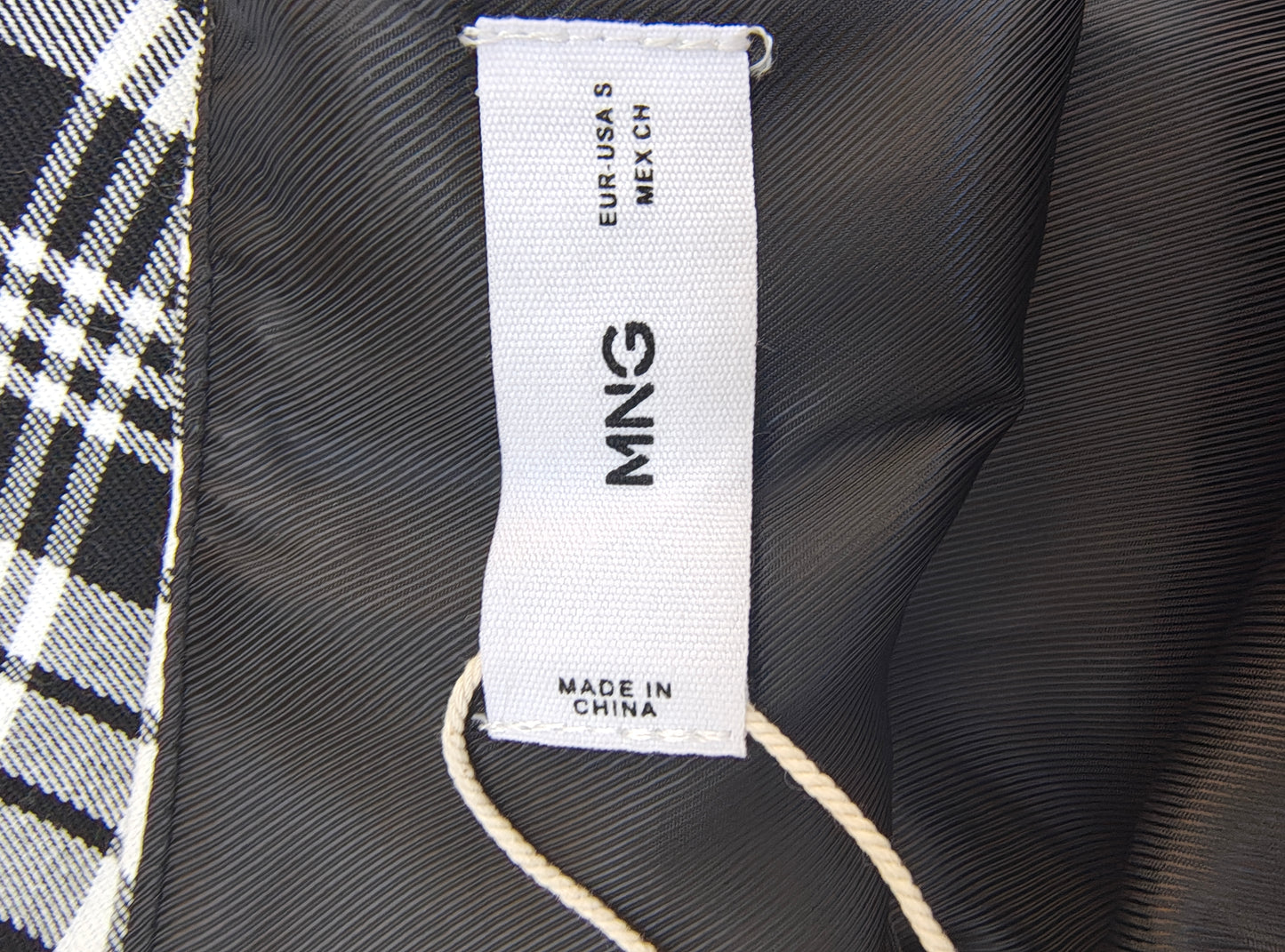 D'OCCASION – Robe à carreaux sans manches MNG (taille EUR/USA S / MEX CH)