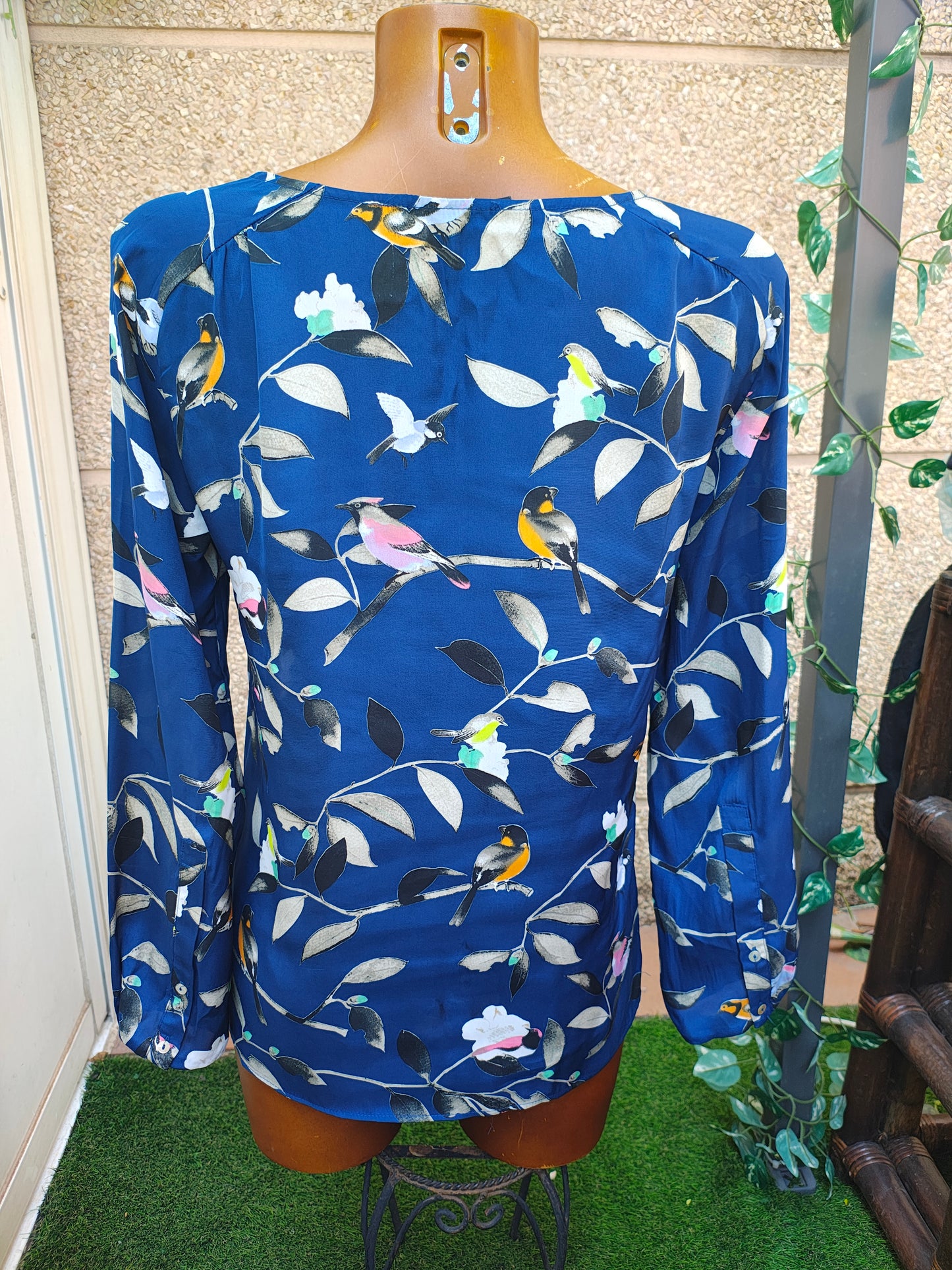 D'OCCASION â Chemisier ZARA BASIC Blue Bird (Taille S)