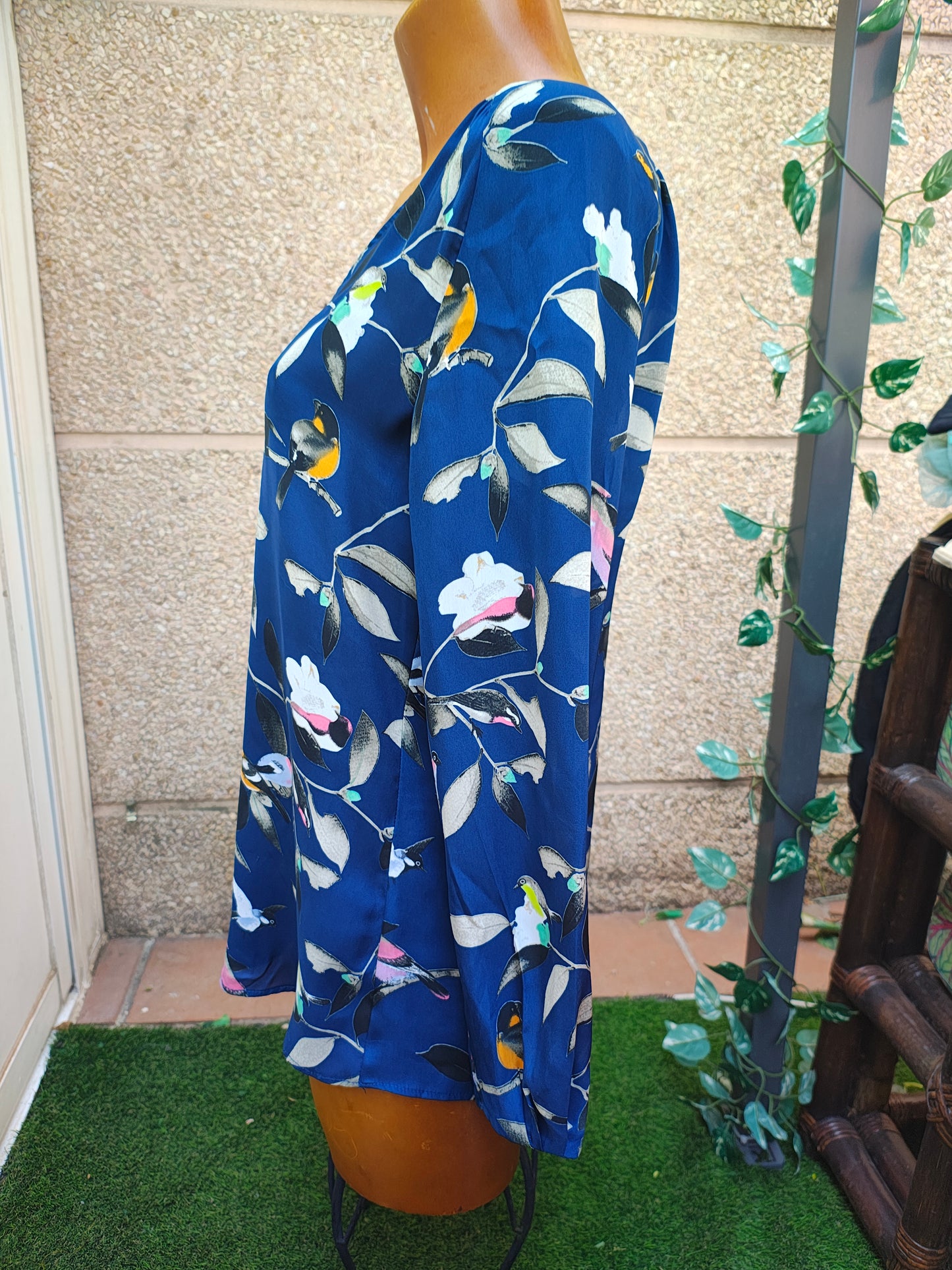 D'OCCASION â Chemisier ZARA BASIC Blue Bird (Taille S)