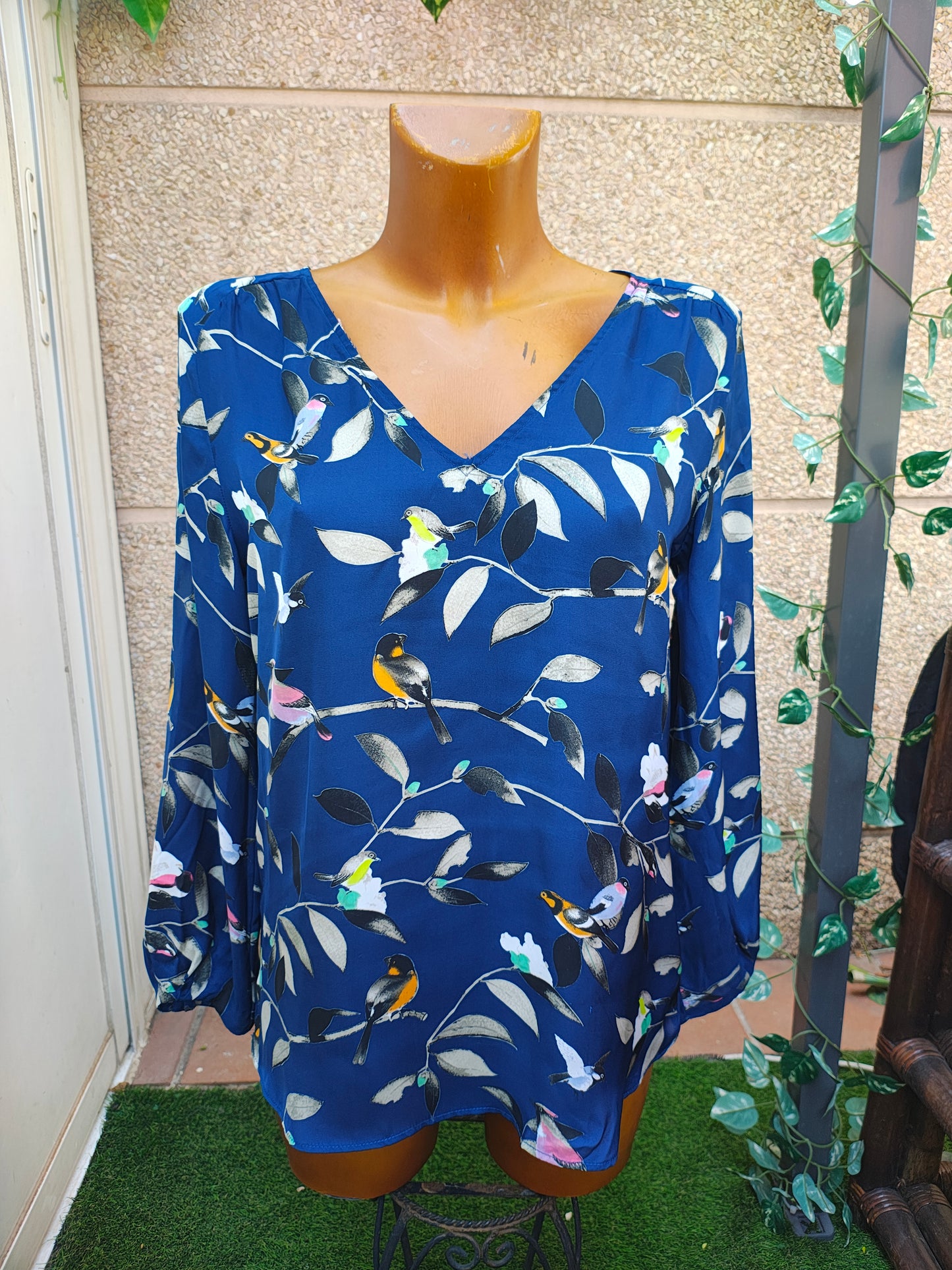 D'OCCASION â Chemisier ZARA BASIC Blue Bird (Taille S)