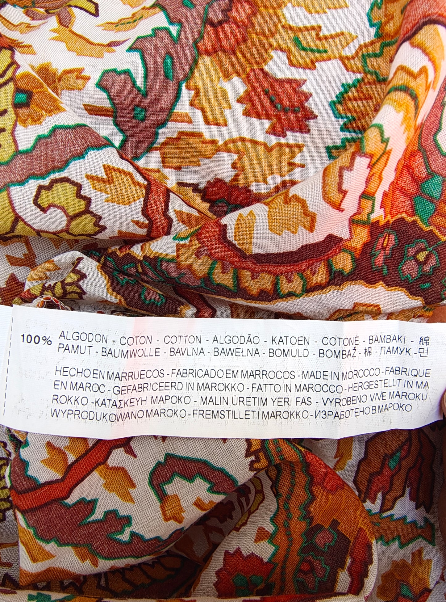 D'OCCASION – Chemisier imprimé multicolore ZARA BASIC (Taille XS)