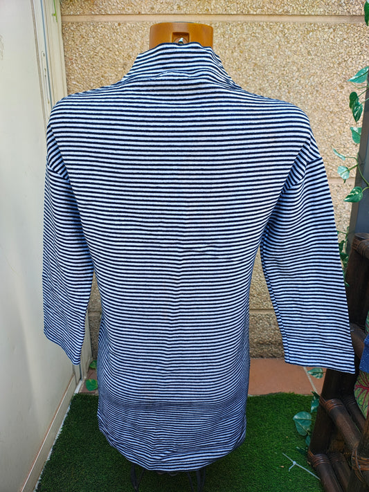 USADO – Vestido de rayas cuello alto ZARA Trafaluc Fall Winter Collection (Talla S)
