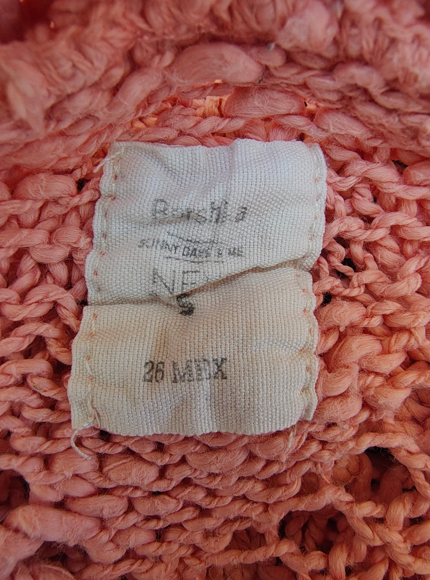 USADO – Jersey calado rosa de BERSHKA (Talla EUR S)
