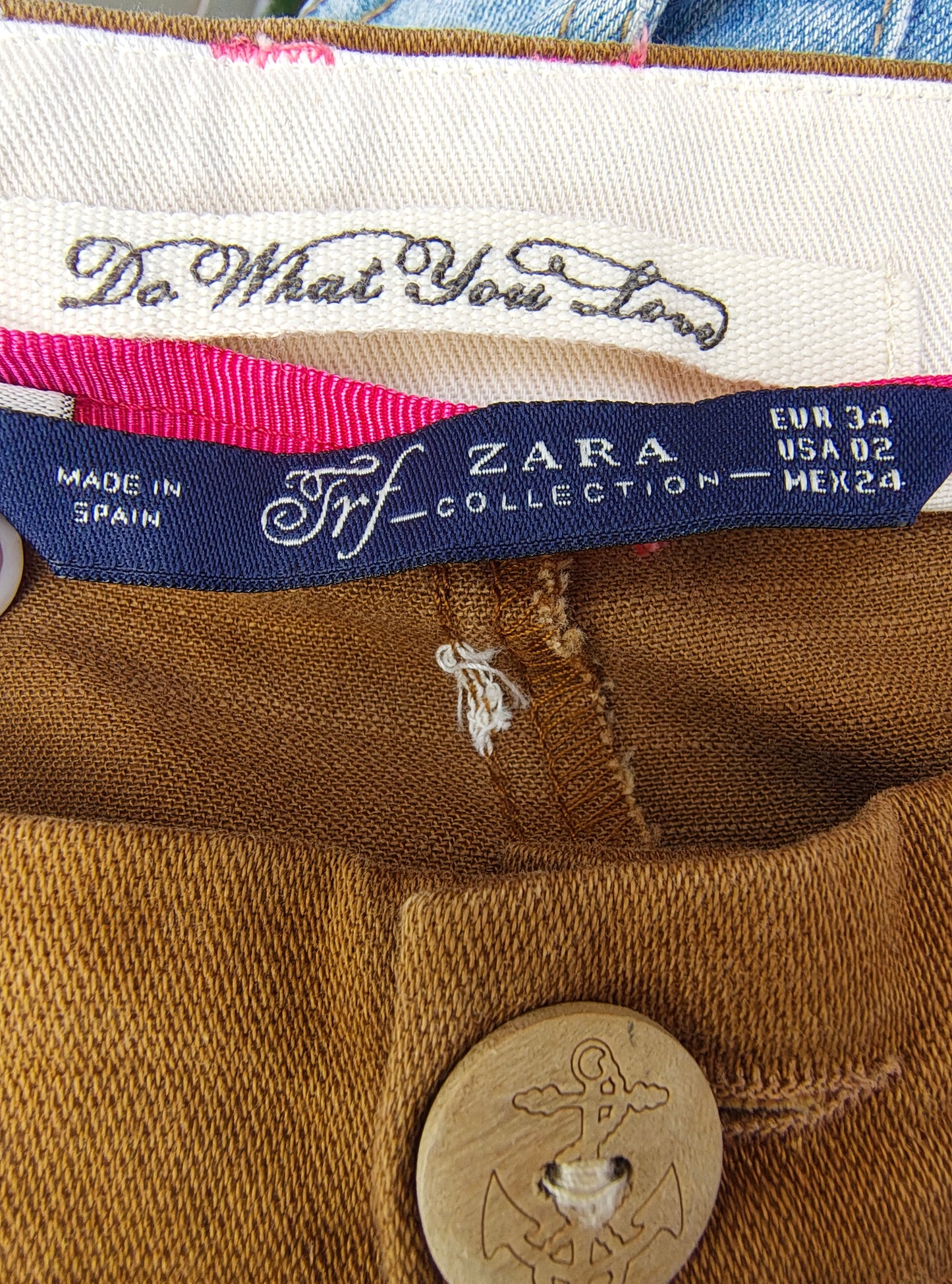 USADO – Shorts marrones lisos Zara TRF Collection (Talla EUR 34)