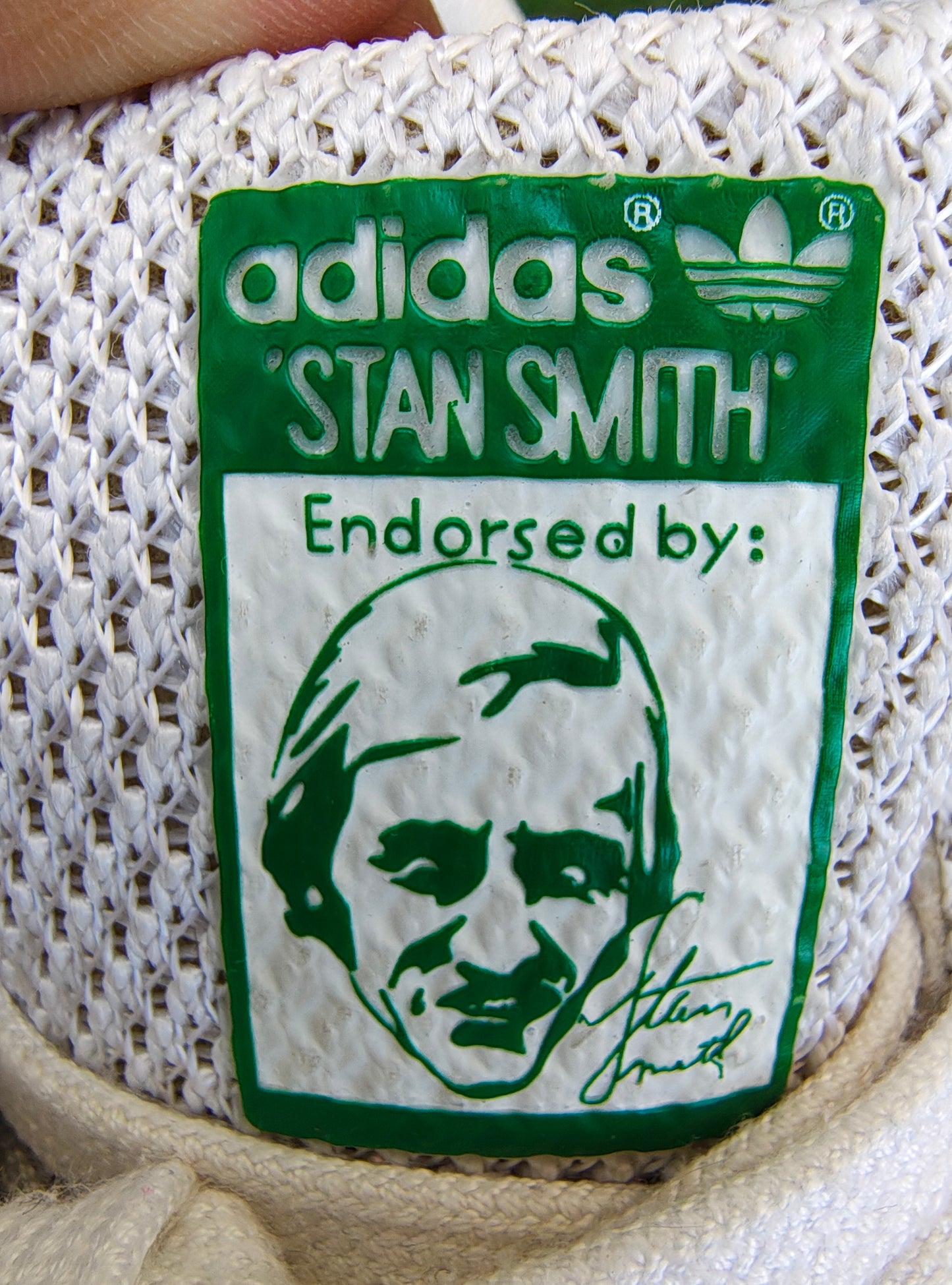 USADO – Zapatillas blancas Adidas Stan Smith Primeknit con detalles verdes (Talla 38)