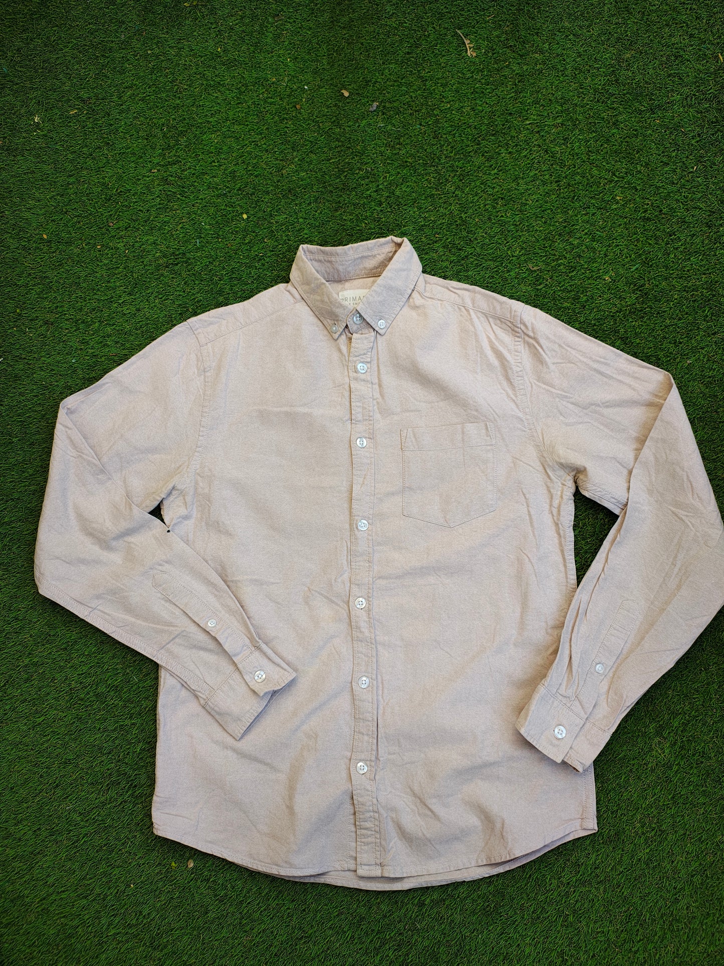 USADO – Camisa beige lisa PRIMARK X Small (Talla EUR XS)