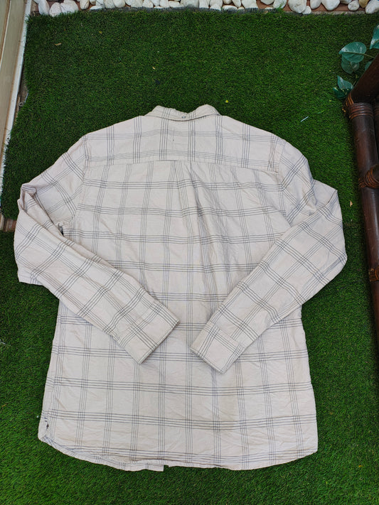 USADO – Camisa beige de cuadros LEFTIES MAN Regular Fit (Talla M)